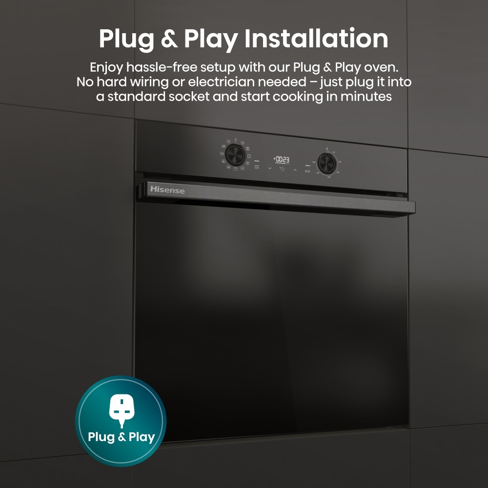 Hisense BI622ABPGUK Built-In Electric Single Oven, Black, A Rated