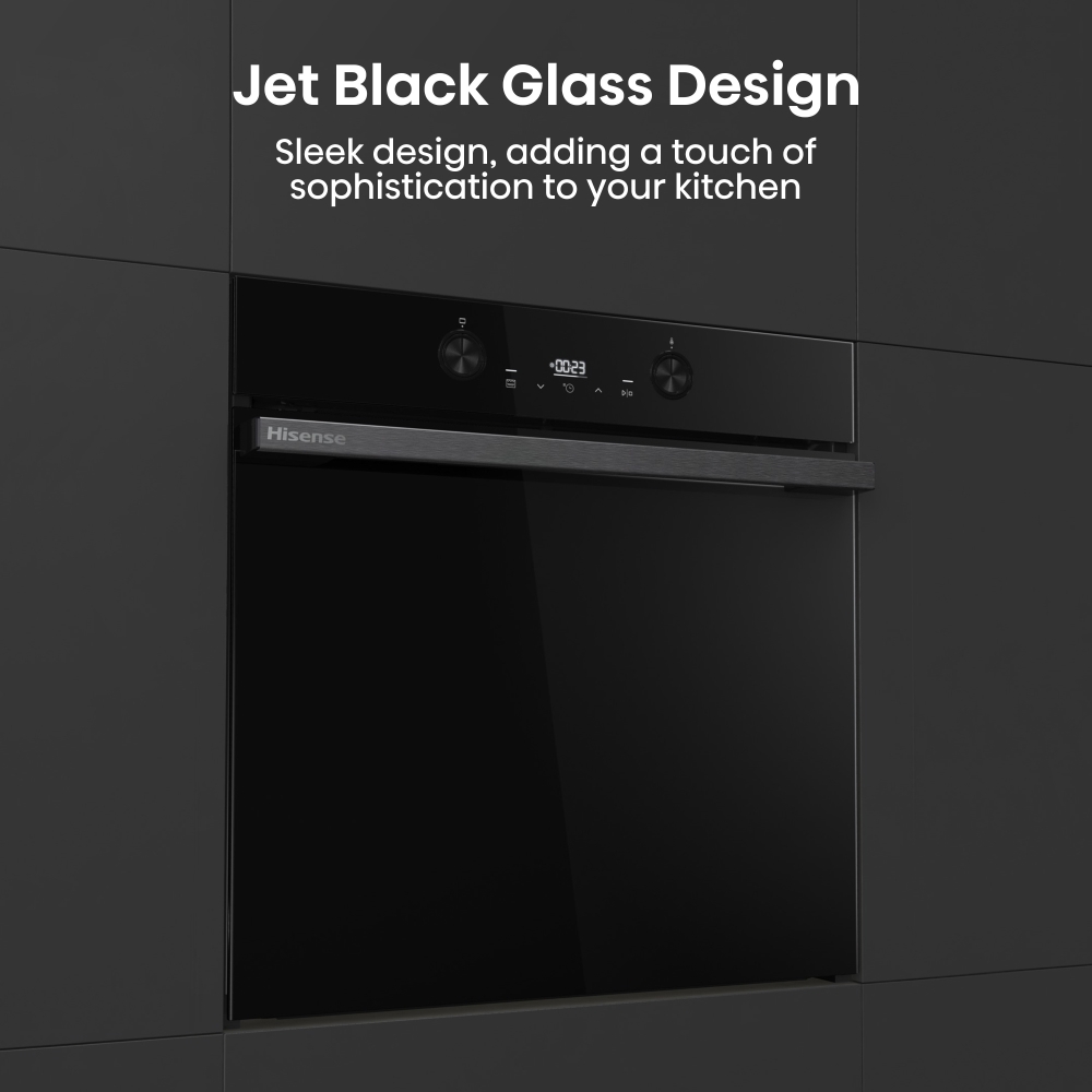 Hisense BI64221PDBG Built-In Electric Single Oven with Pyrolytic Cleaning, Black, A+ Rated