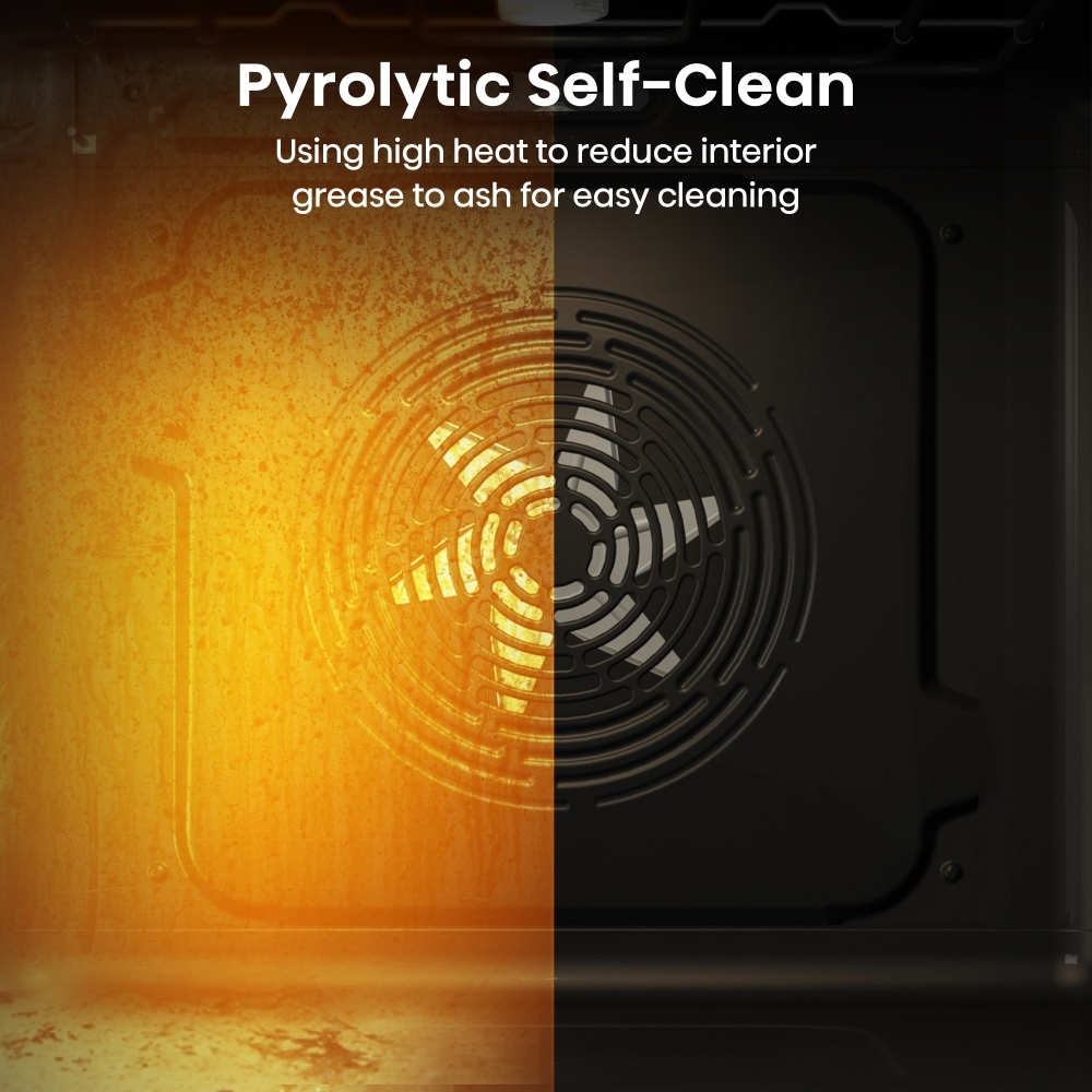 Hisense BI64221PDBG Built-In Electric Single Oven with Pyrolytic Cleaning, Black, A+ Rated