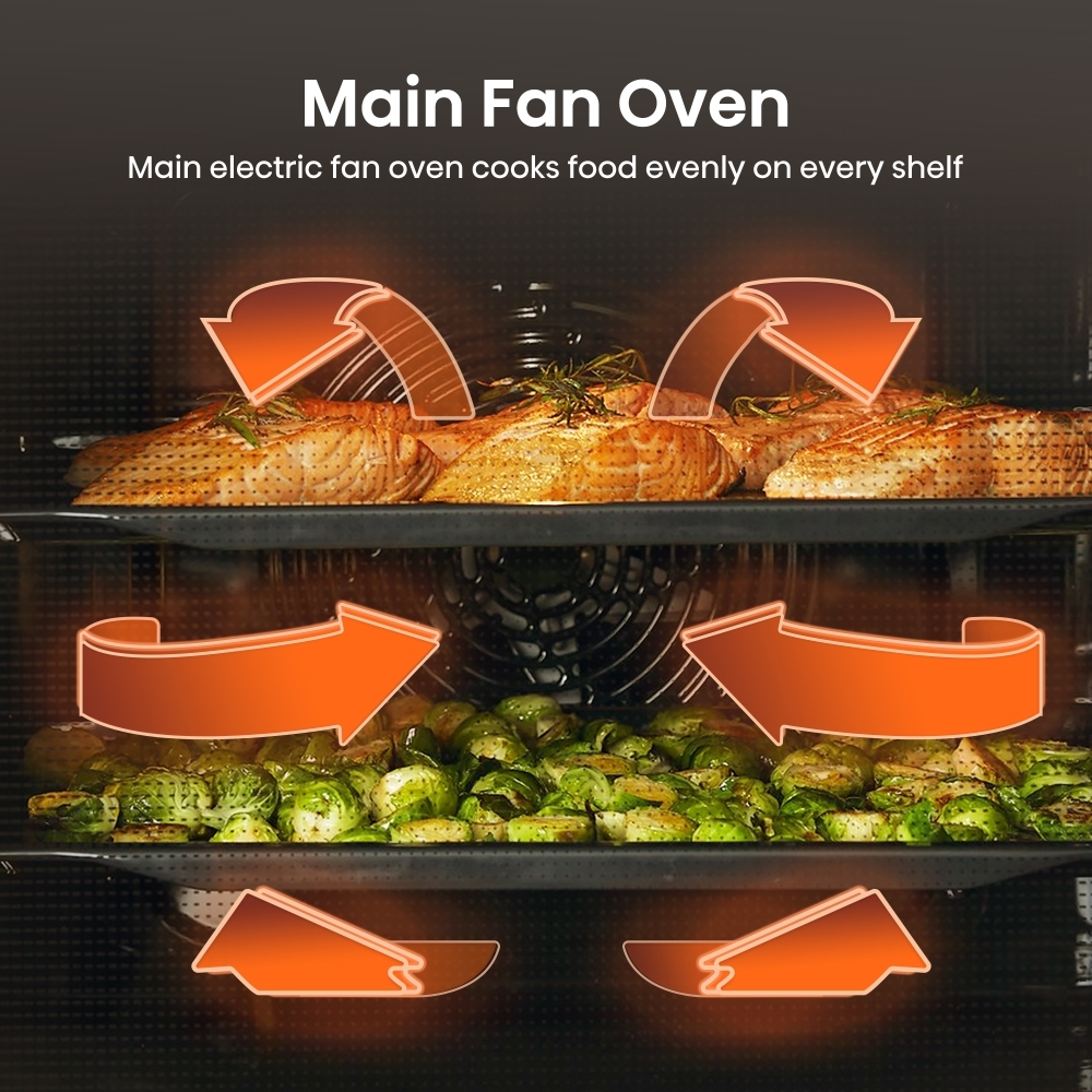 Hisense BID75211BGUK Built-Under Electric Double Oven, Black, A Rated