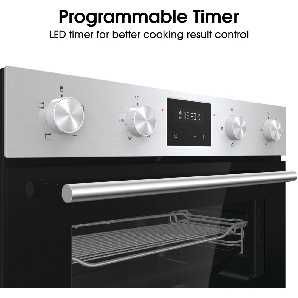 Hisense BID75211XUK Built-Under Electric Double Oven, Stainless Steel, A Rated