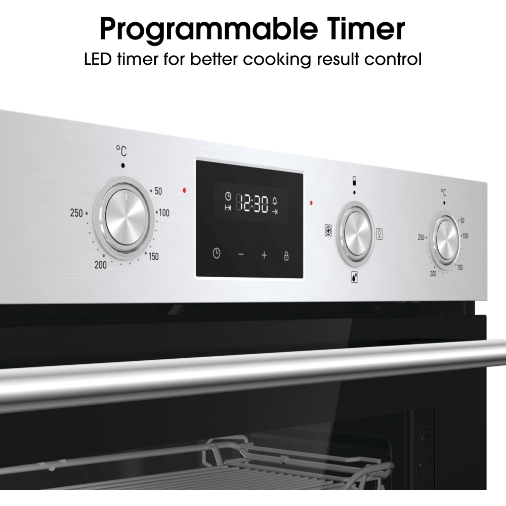 Hisense BID79222CXUK Built-Under Electric Double Oven, Stainless Steel, A Rated