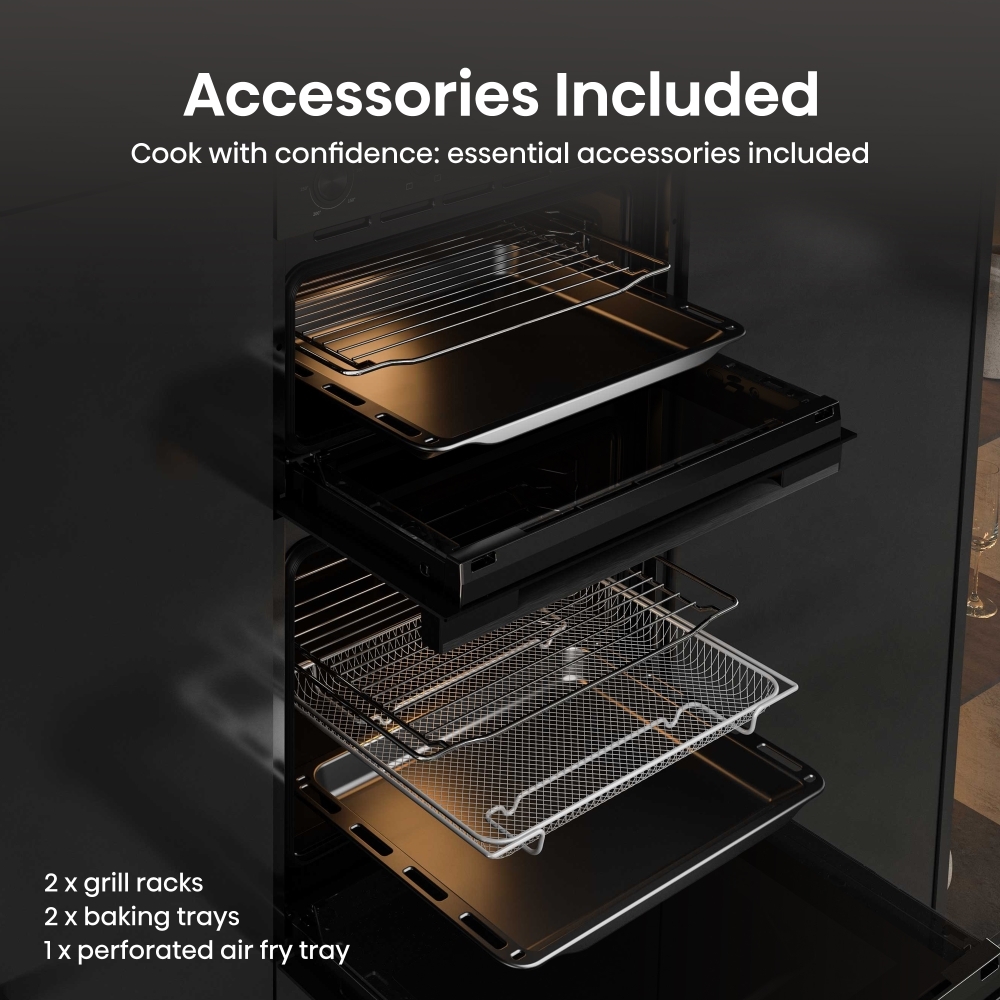 Hisense BID914221ADBG Built-In Electric Double Oven, Black, A Rated