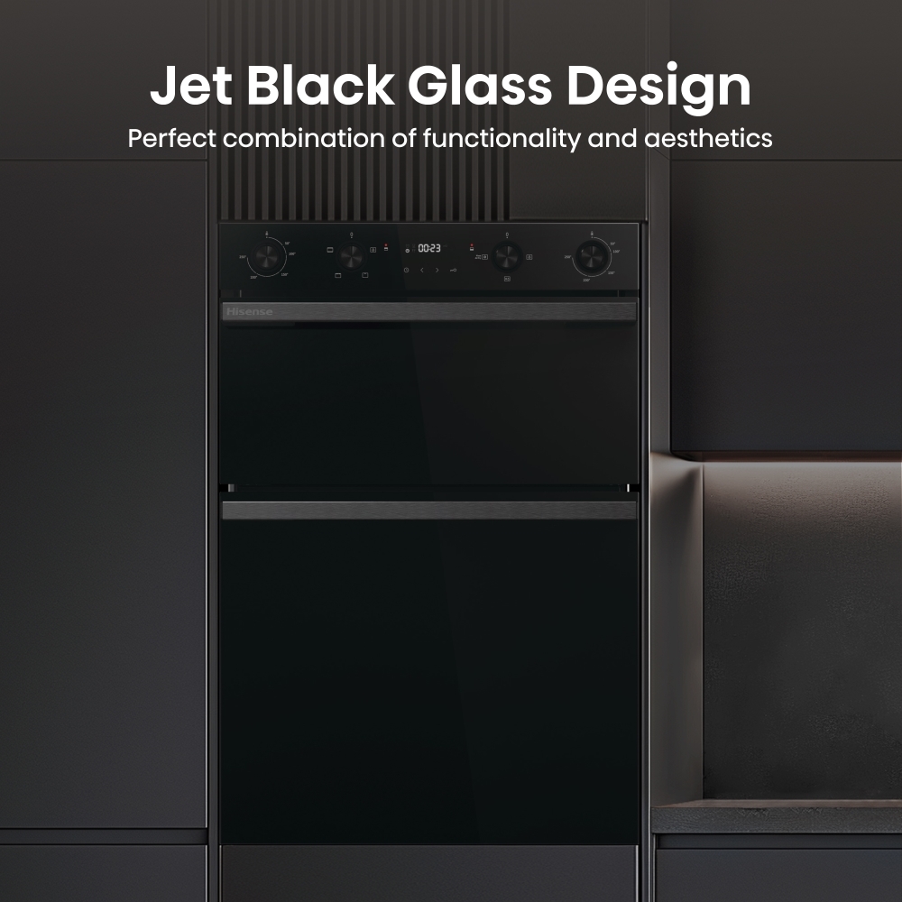 Hisense BID914221CDBG Built-In Electric Double Oven, Black, A Rated