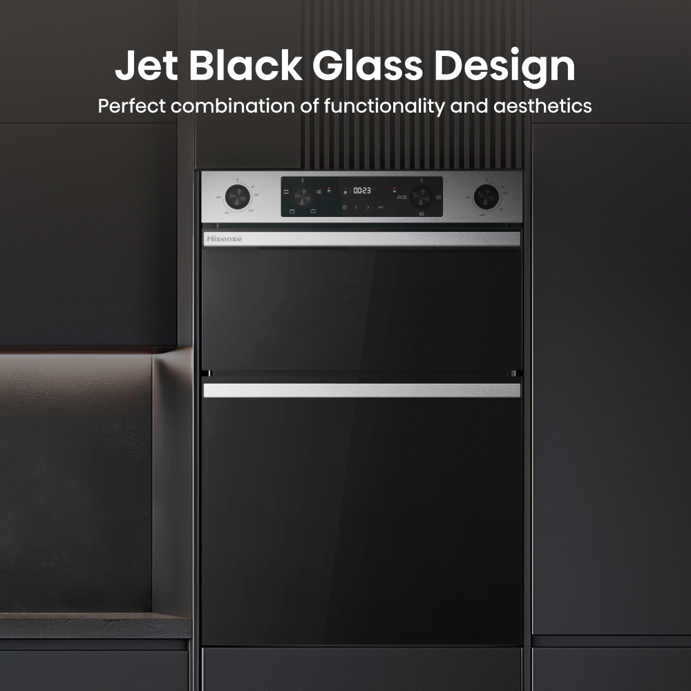 Hisense BID914221CX Built-In Electric Double Oven, Stainless Steel, A Rated