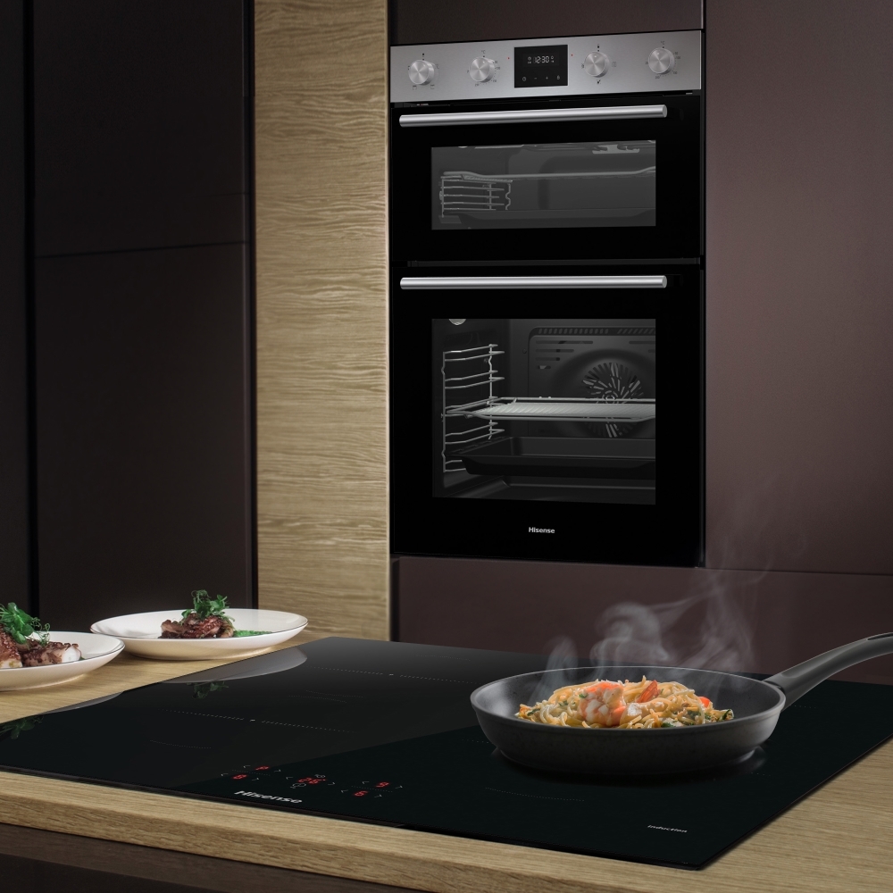 Hisense BID95211XUK Built-In Electric Double Oven, Stainless Steel, A Rated