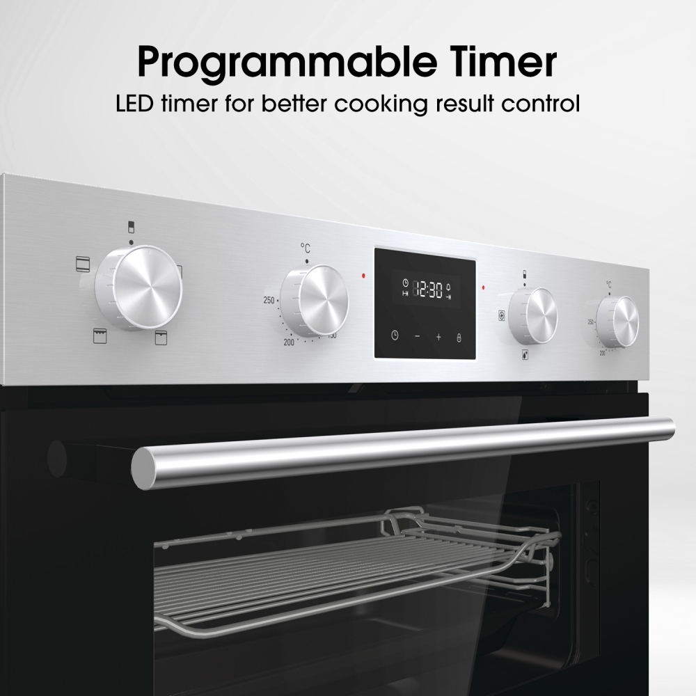 Hisense BID95211XUK Built-In Electric Double Oven, Stainless Steel, A Rated