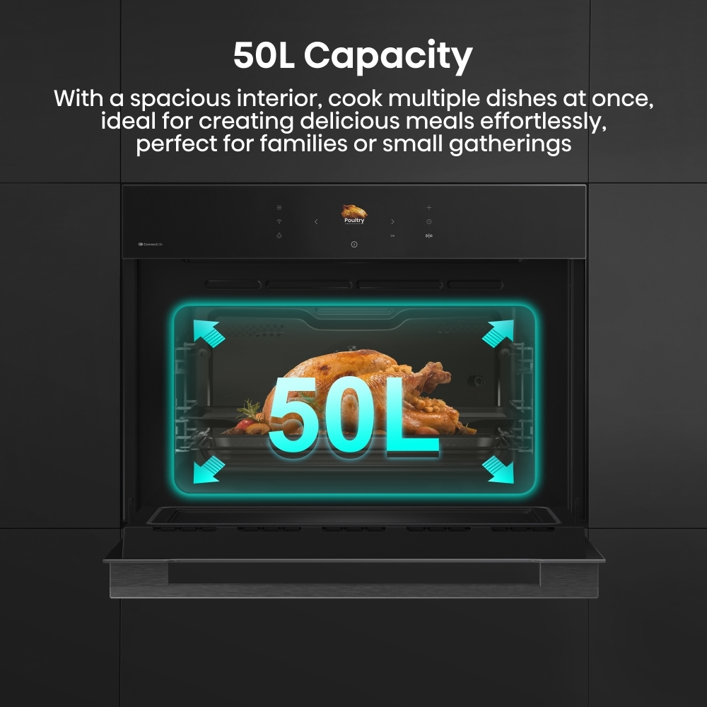 Hisense BIM4AH8UKWF Compact Oven with Microwave Function, Black