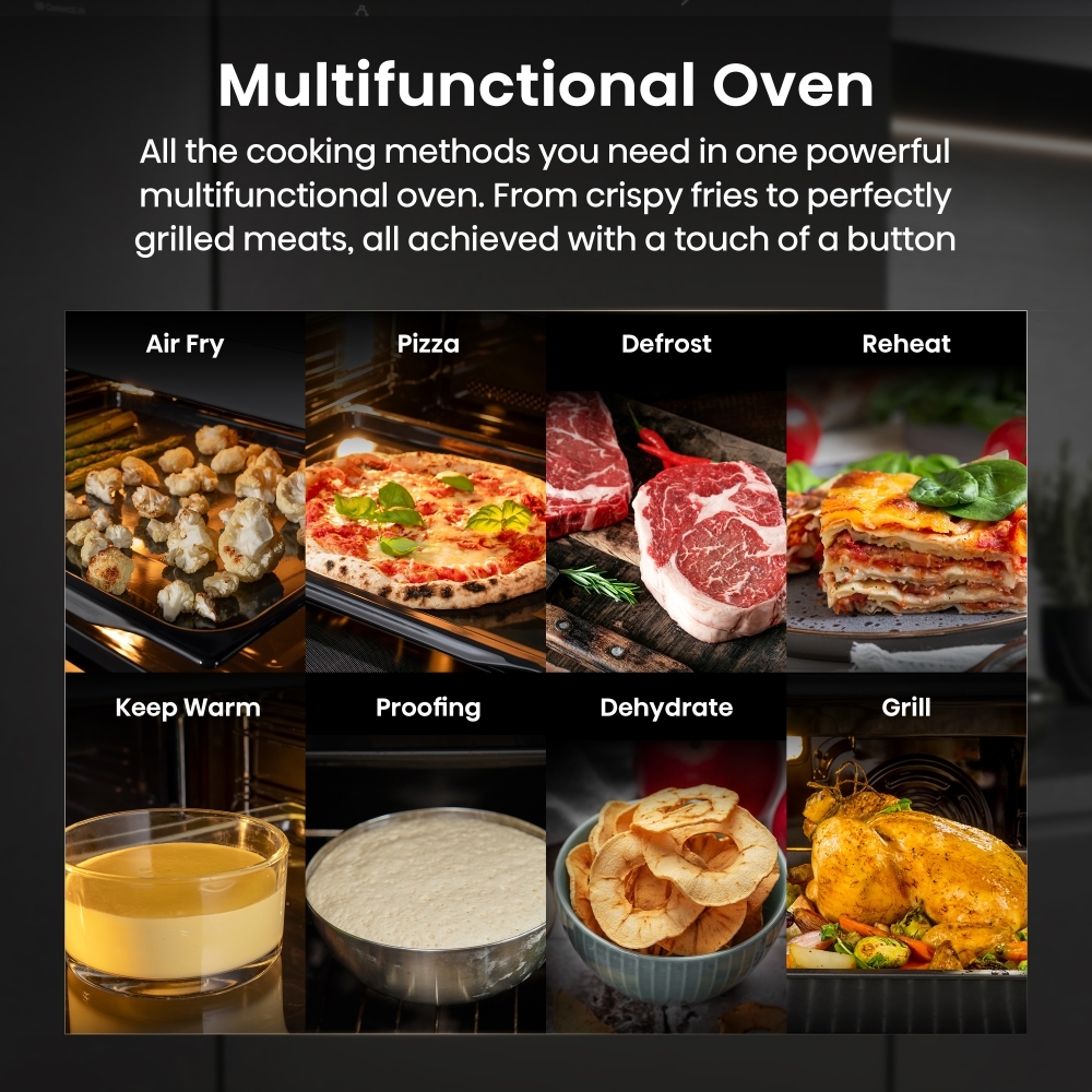 Hisense BIM4AH8UKWF Compact Oven with Microwave Function, Black