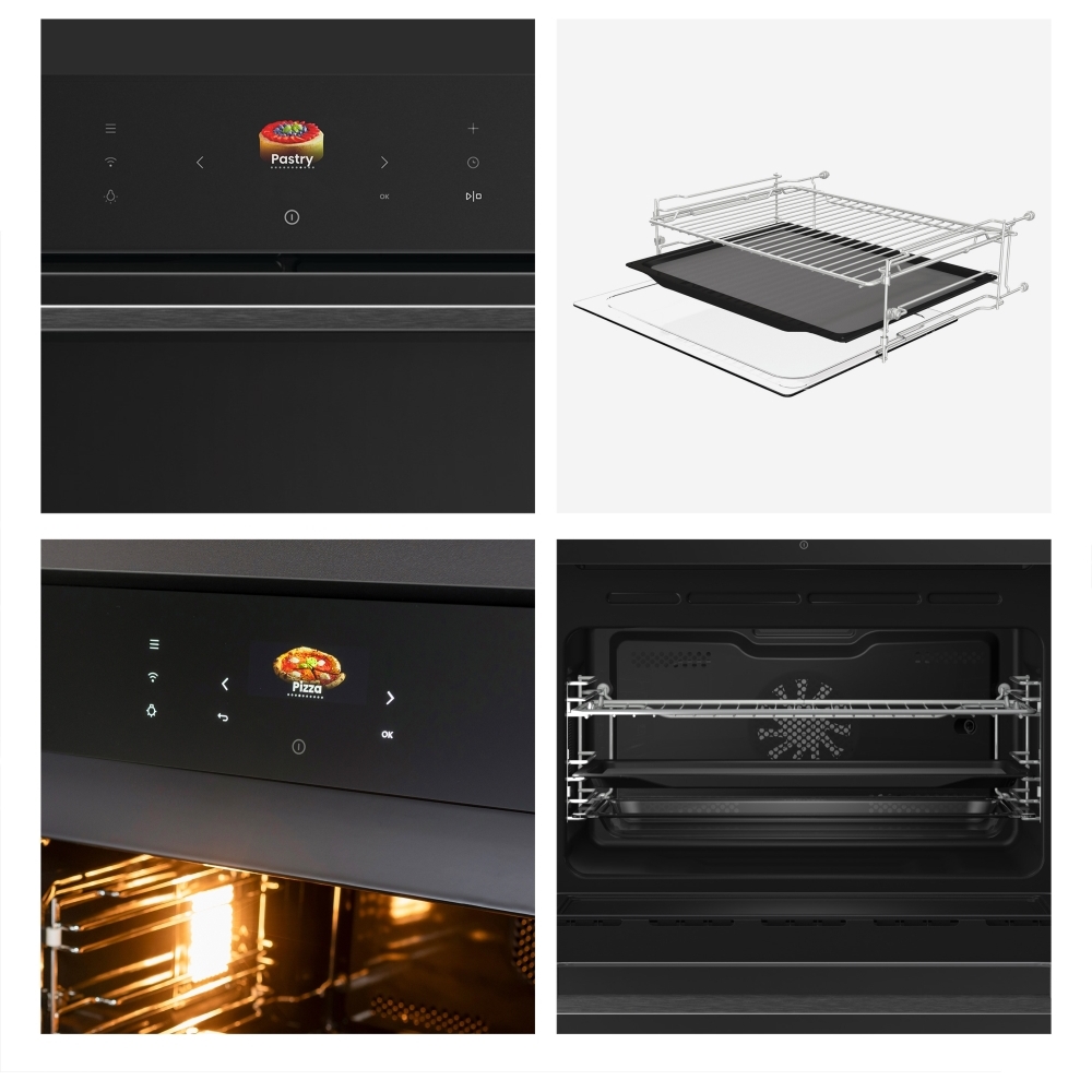 Hisense BIM4AH8UKWF Compact Oven with Microwave Function, Black