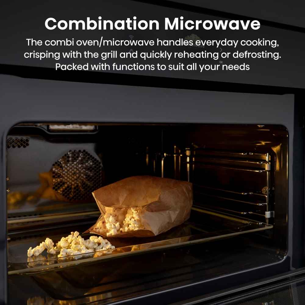 Hisense BIM4AH8UKWF Compact Oven with Microwave Function, Black