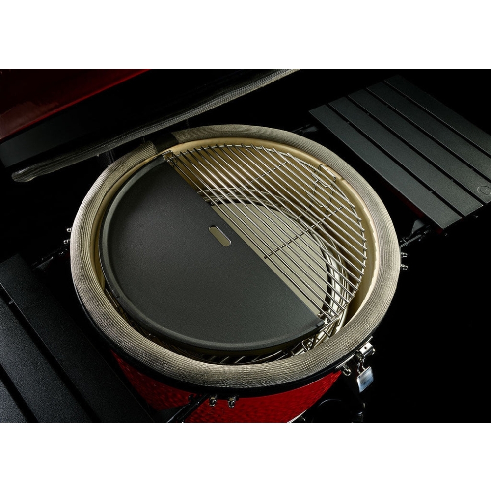 Kamado Joe BJ-HCIGRIDDLE Half Moon Cast Iron Reversible Griddle - Big Joe�, Black