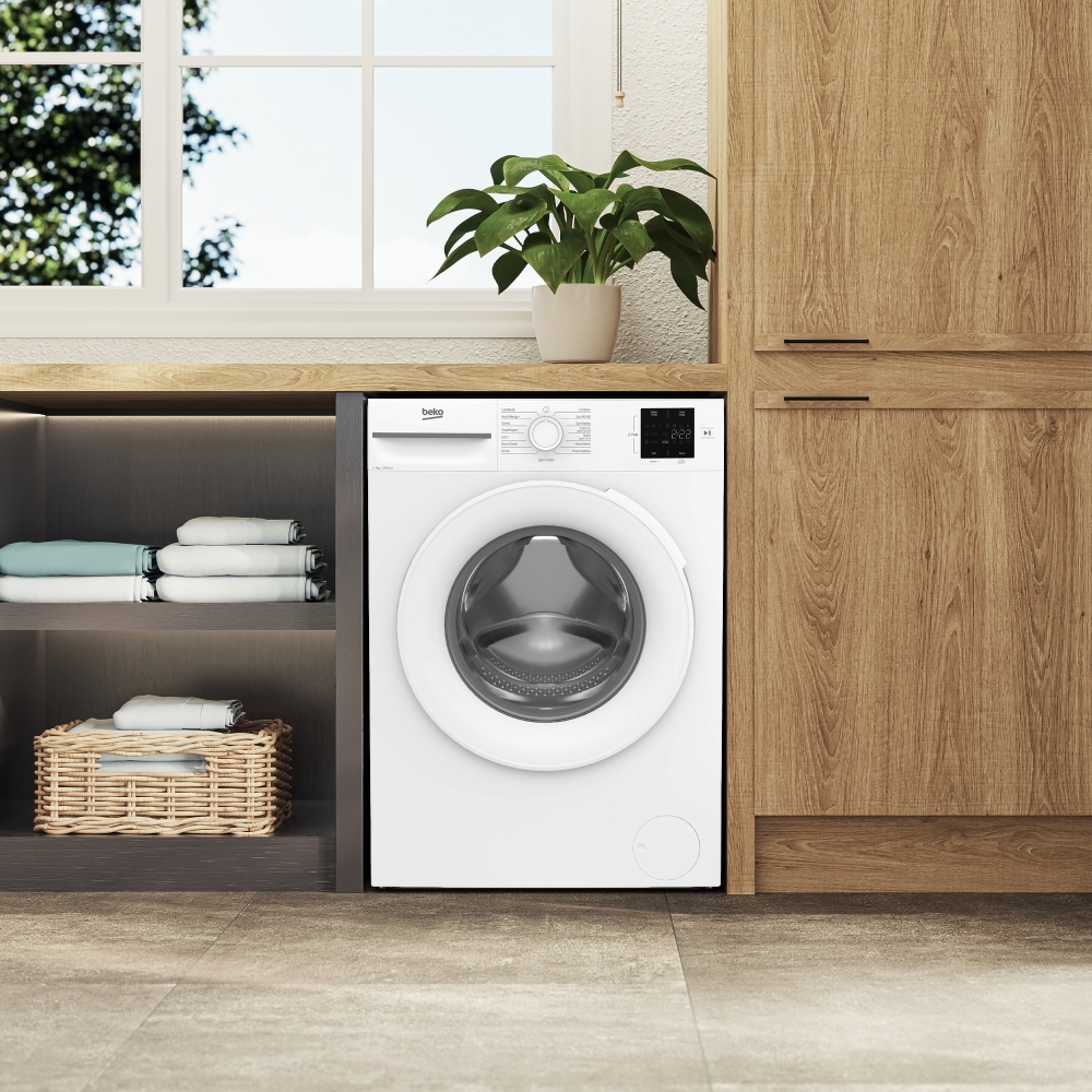 Beko BM1WU3721W Washing Machine, 7kg, 1200 Spin, White, B Rated