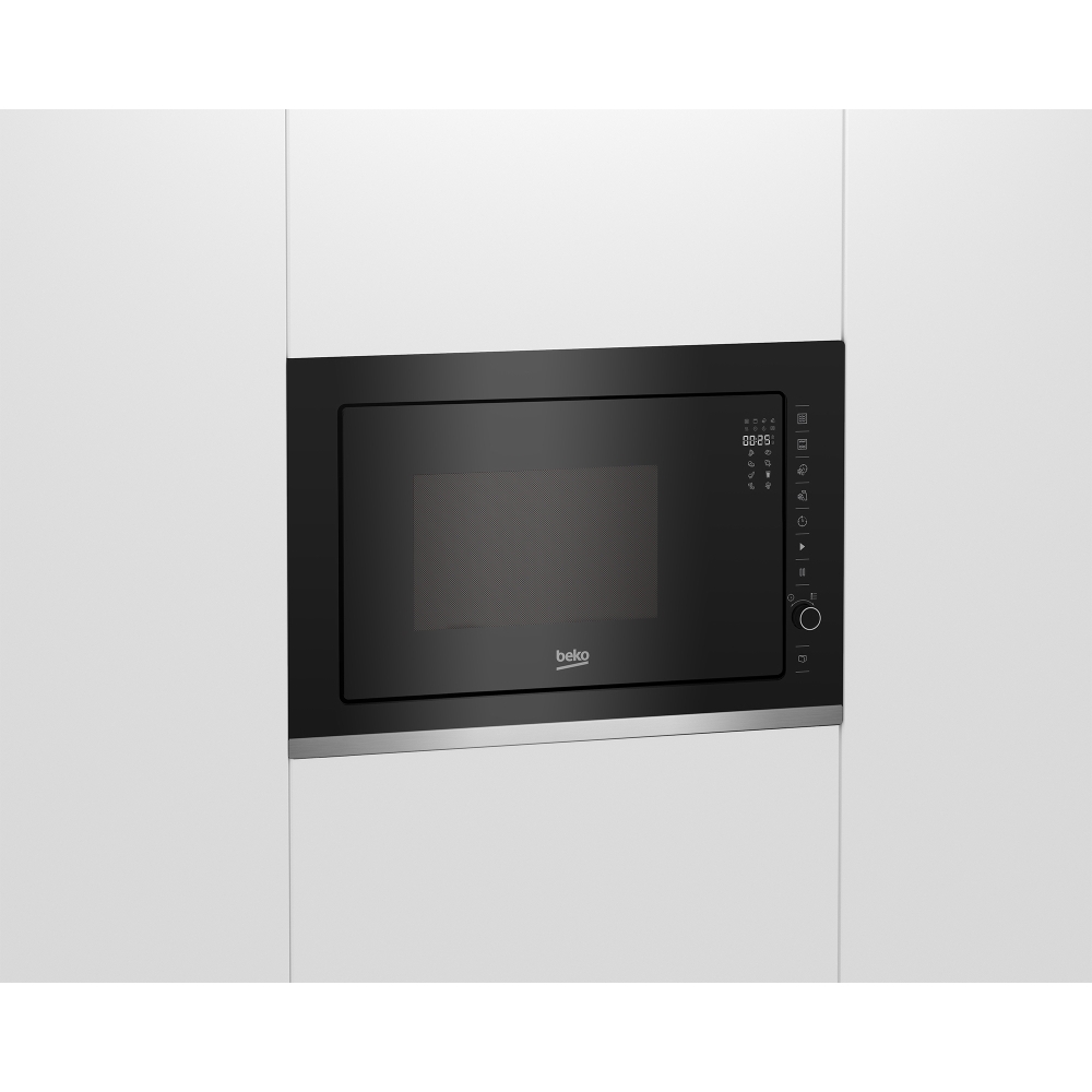 Beko BMGB25333X BuiltIn Microwave with Grill, Black Marks Electrical