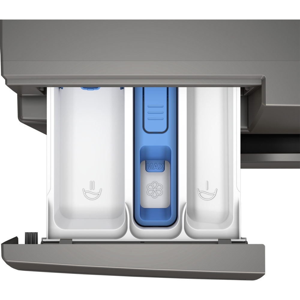 Beko BMN3WT3841S Washing Machine, 8kg, 1400 Spin, Silver, A Rated