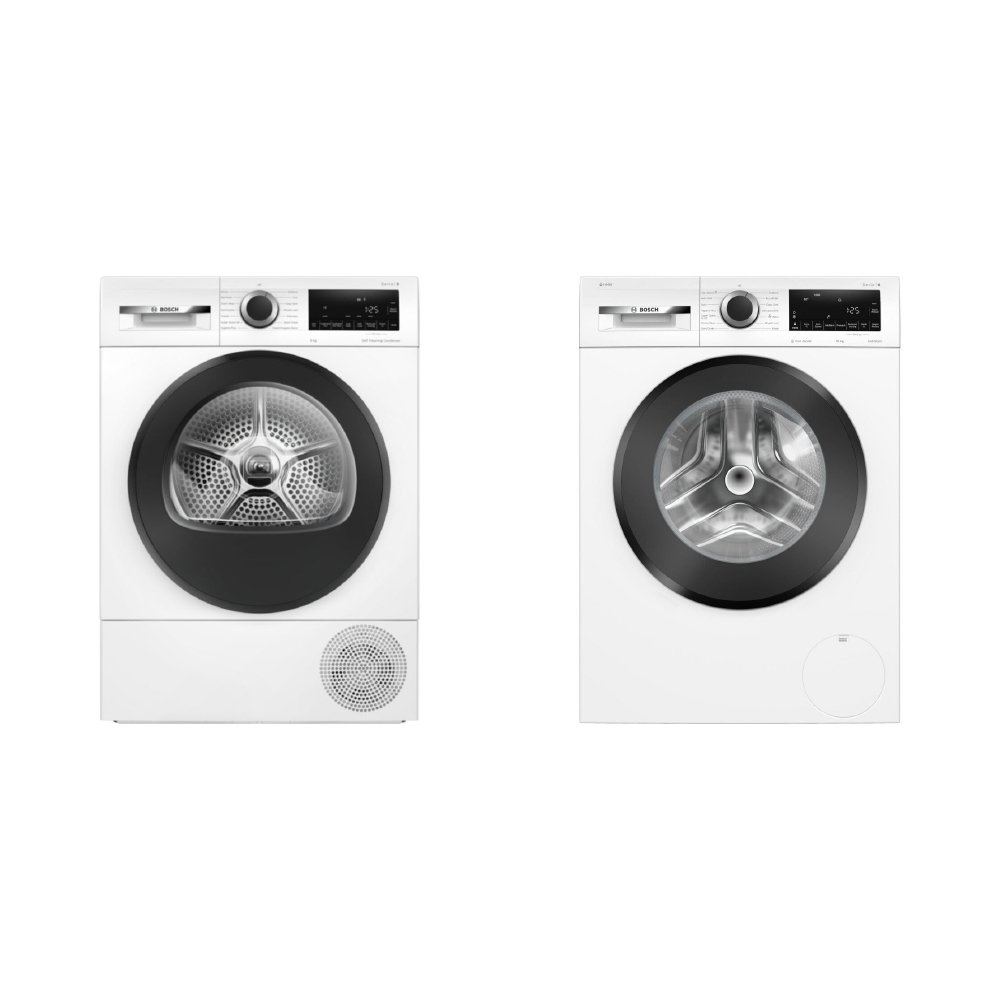 Bosch Washing Machine & Heat Pump Tumble Dryer Pack