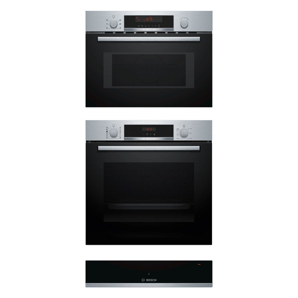 Bosch Built-In Electric Single Oven, Built-In Combination Microwave Oven with Hot Air & Warming Drawer