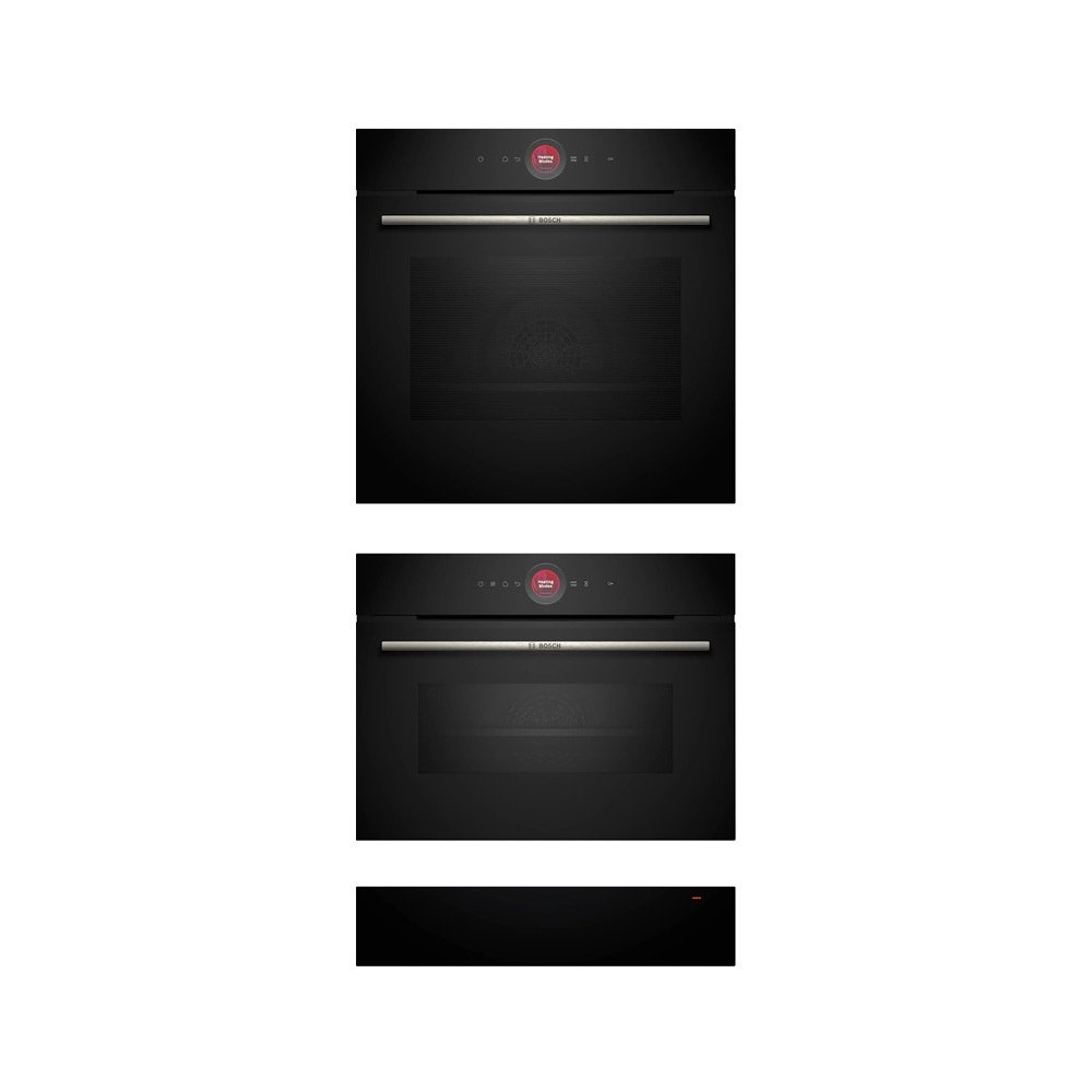 Bosch Built-In Electric Single Oven, Compact Oven with Microwave Function & Warming Drawer