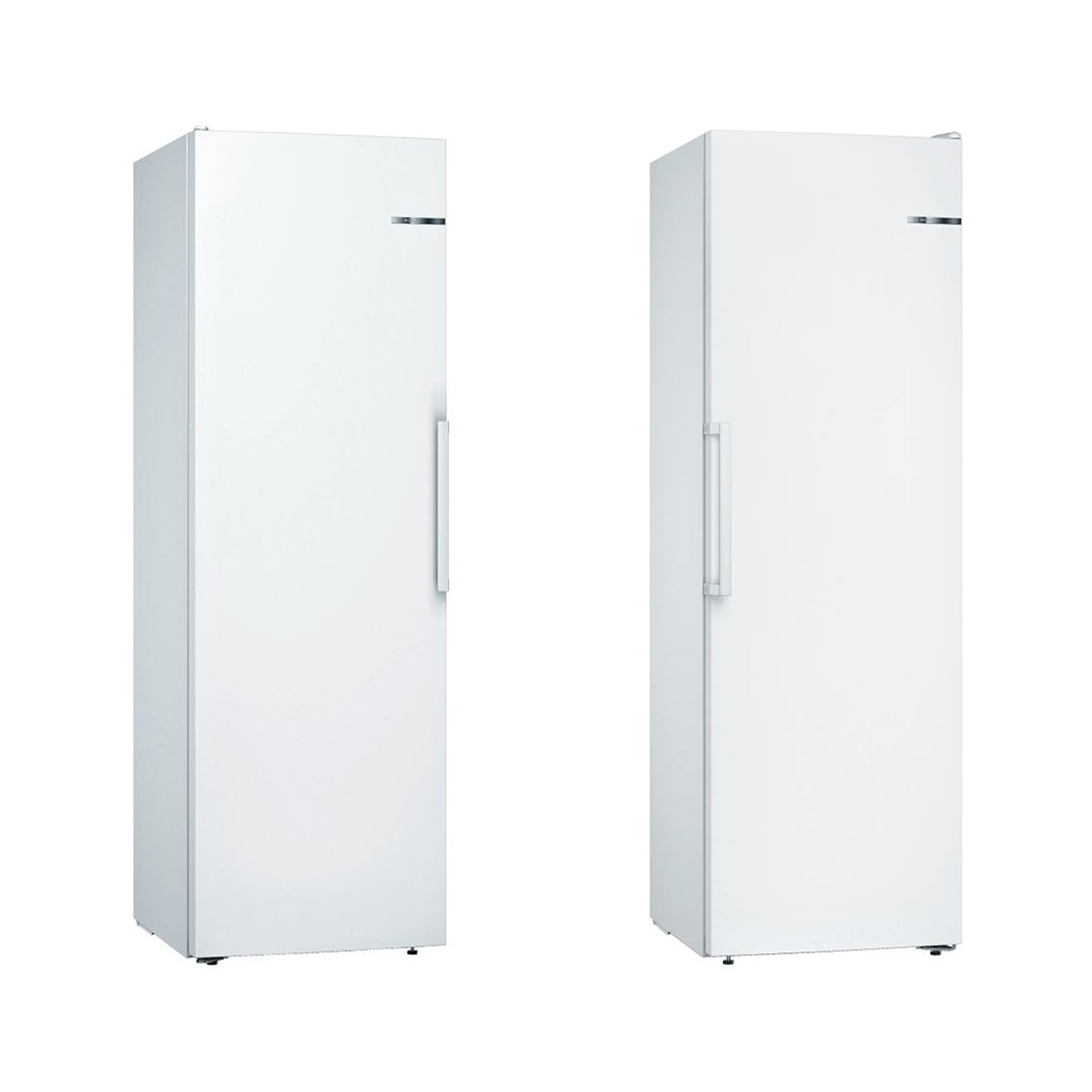 Bosch No Frost Tall Freezer & Tall Larder Fridge Pack, White, E Rated