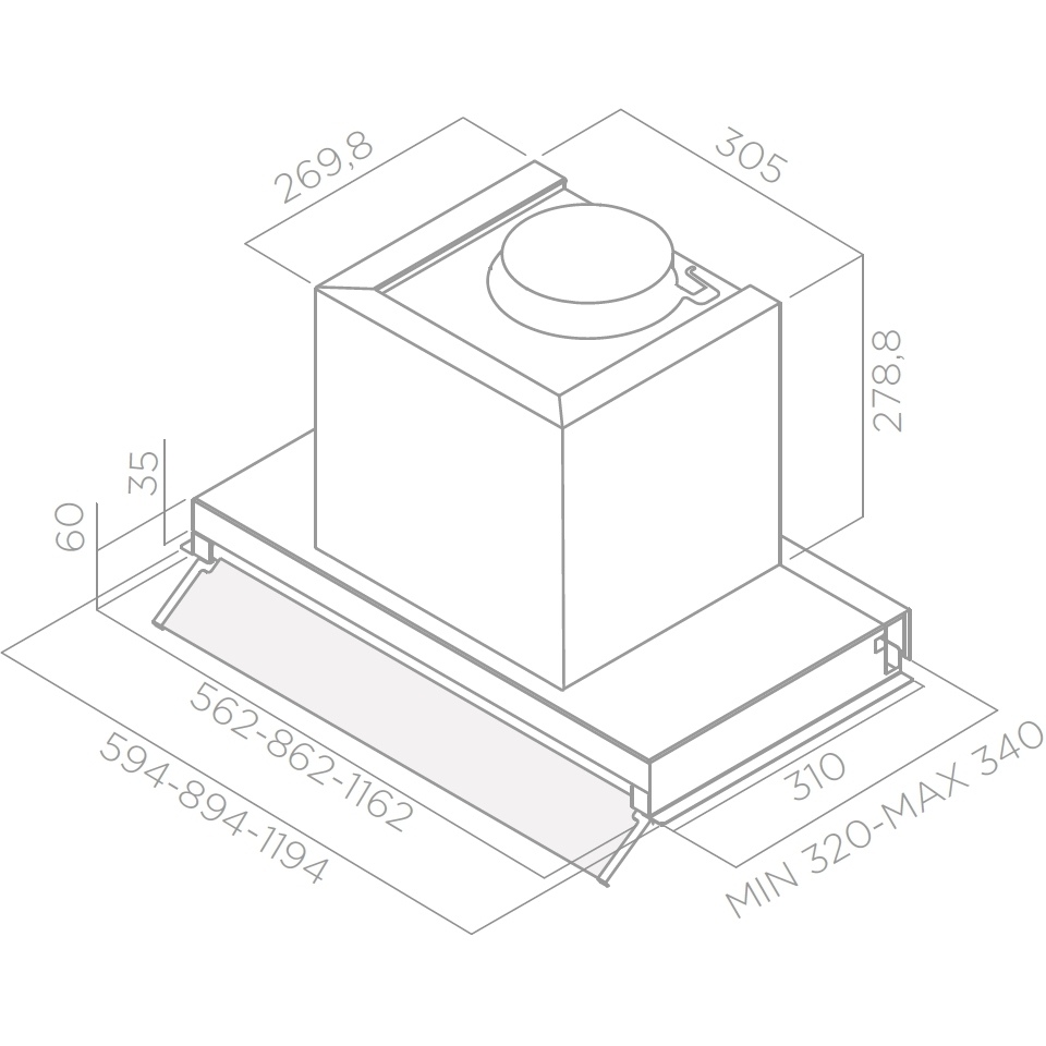 Elica BOXIN-LX-90 Integrated Cooker Hood