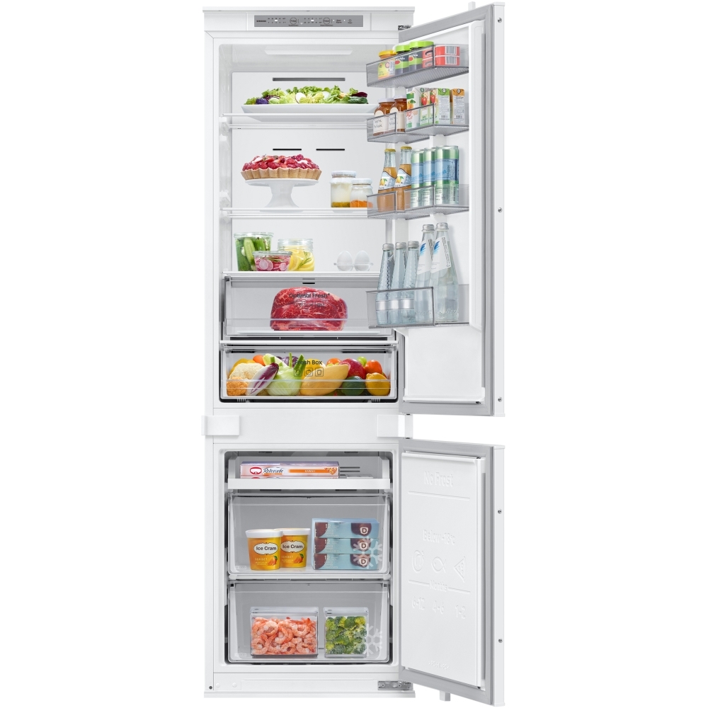 Samsung BRB70F26DES0EU Series 6 SpaceMax&trade; Total No Frost Integrated Fridge Freezer, Sliding Hinge, 70/30, E Rated