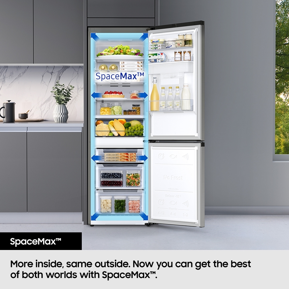Samsung BRB70F26DES0EU Series 6 SpaceMax&trade; Total No Frost Integrated Fridge Freezer, Sliding Hinge, 70/30, E Rated
