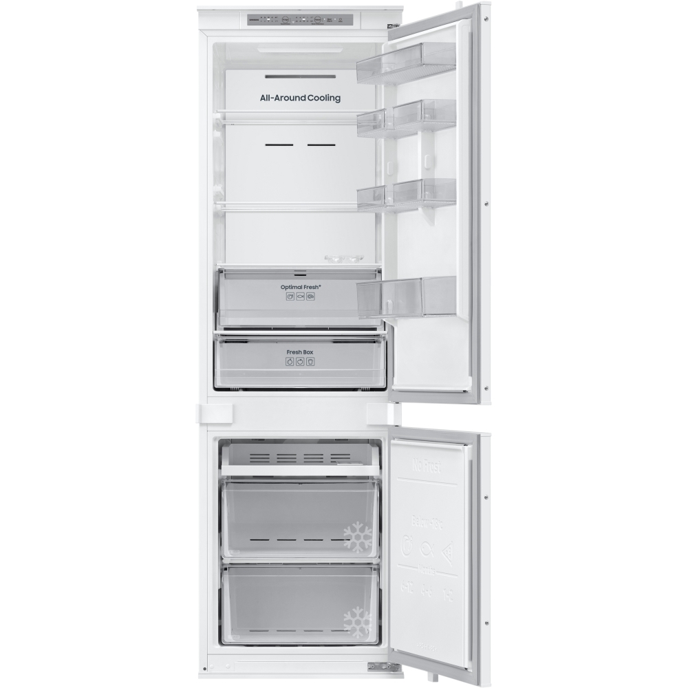 Samsung BRB70F26DES0EU Series 6 SpaceMax&trade; Total No Frost Integrated Fridge Freezer, Sliding Hinge, 70/30, E Rated