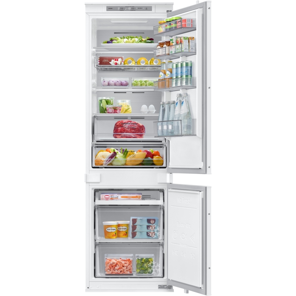 Samsung BRB80F26ADS0EU Total No Frost Integrated Fridge Freezer, Sliding Hinge, 70/30, D Rated