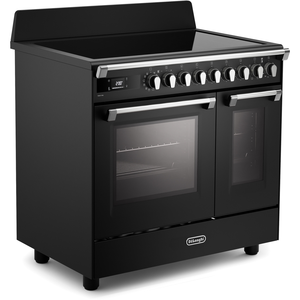 DeLonghi BS 965T IMAA 90cm Induction Range Cooker, Black, A Rated