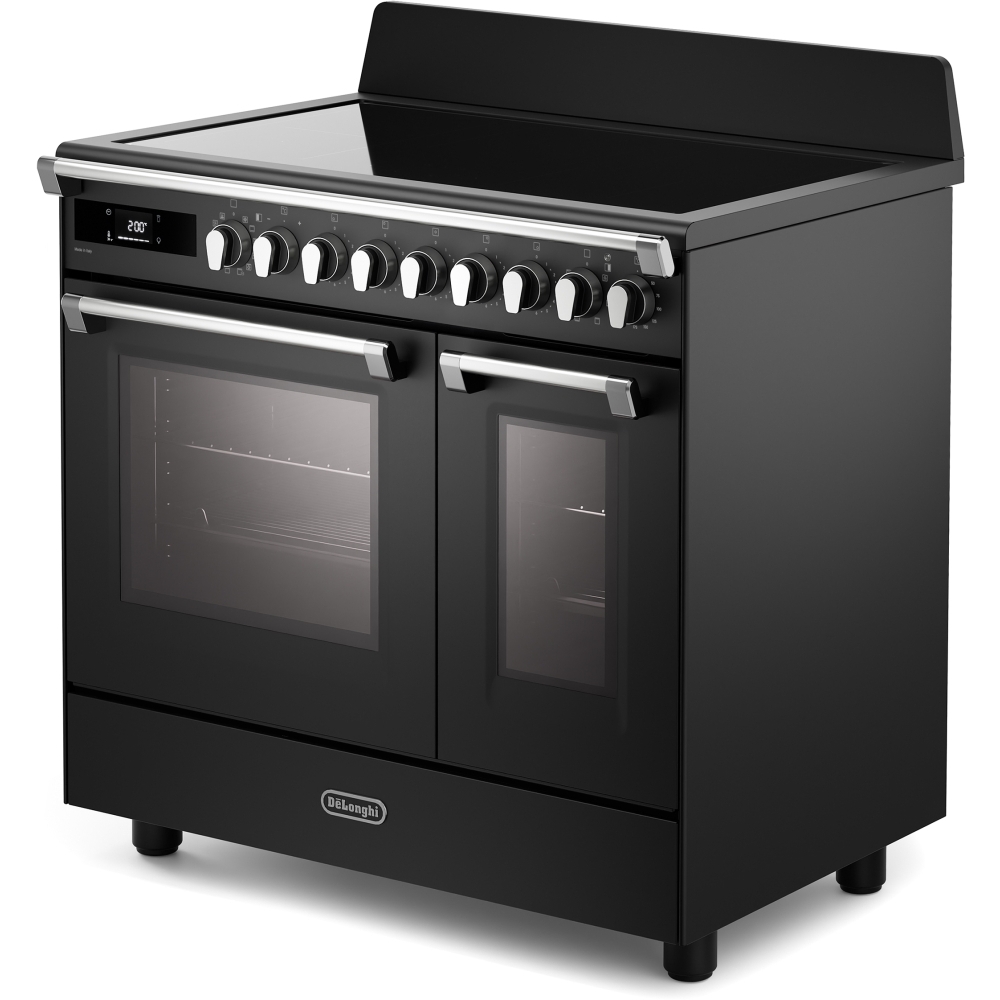 DeLonghi BS 965T IMAA 90cm Induction Range Cooker, Black, A Rated