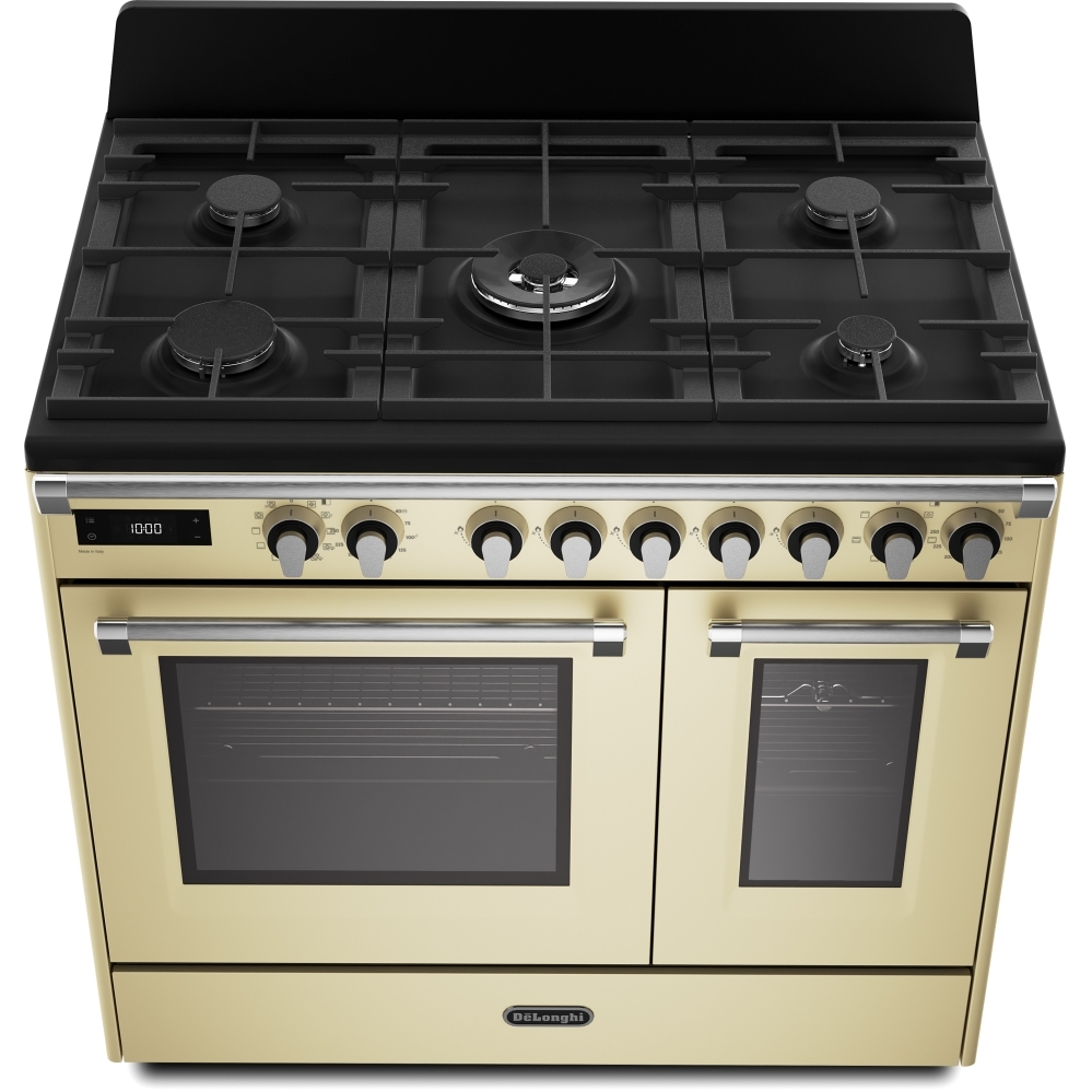 DeLonghi BS 965T MAC 90cm Dual Fuel Range Cooker, Cream