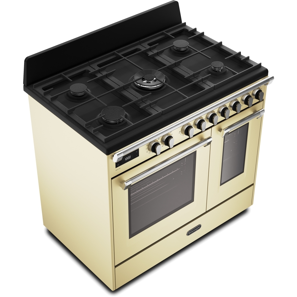 DeLonghi BS 965T MAC 90cm Dual Fuel Range Cooker, Cream