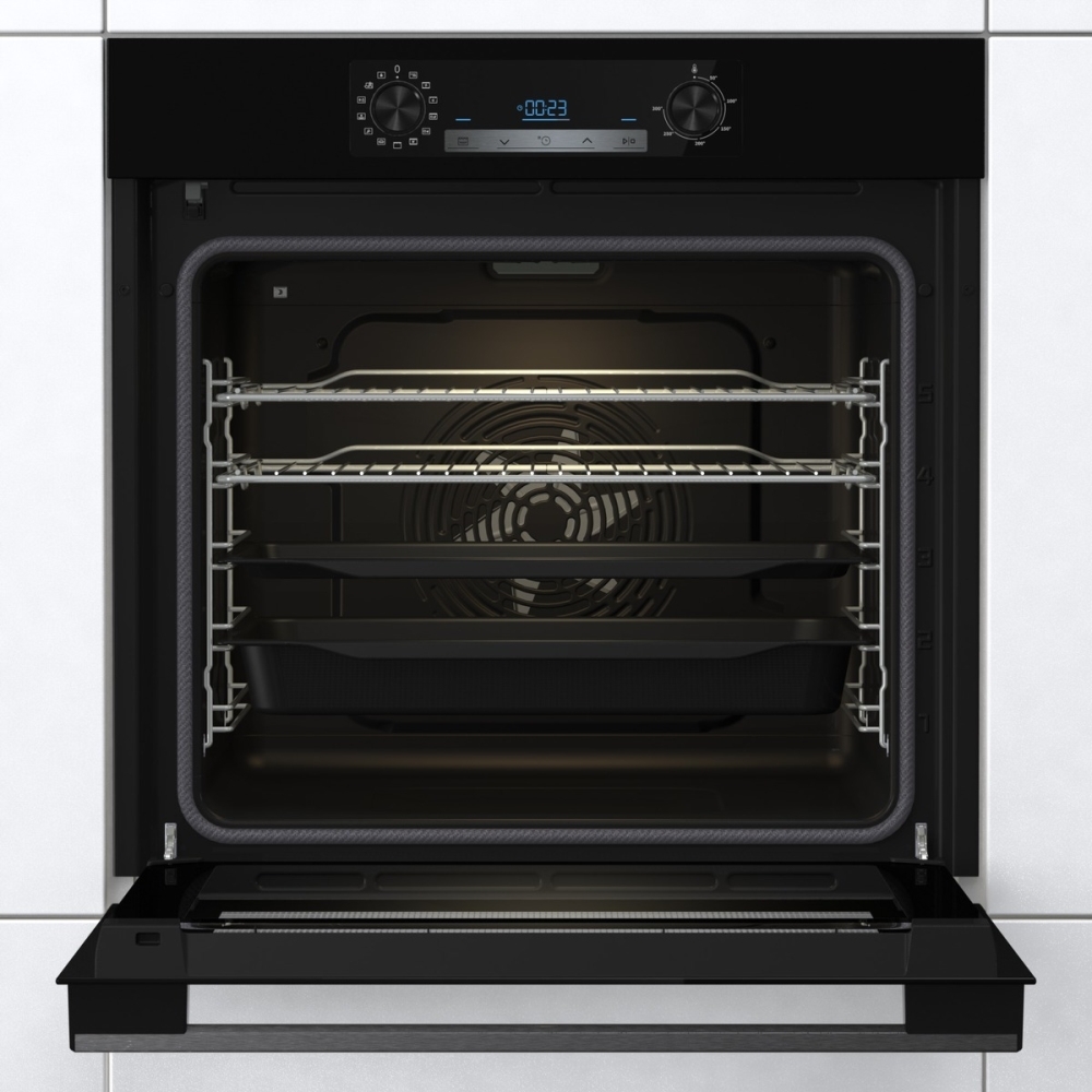 Hisense BSA65222PBUK Built-In Electric Single Oven with Pyrolytic Cleaning, Black, A+ Rated
