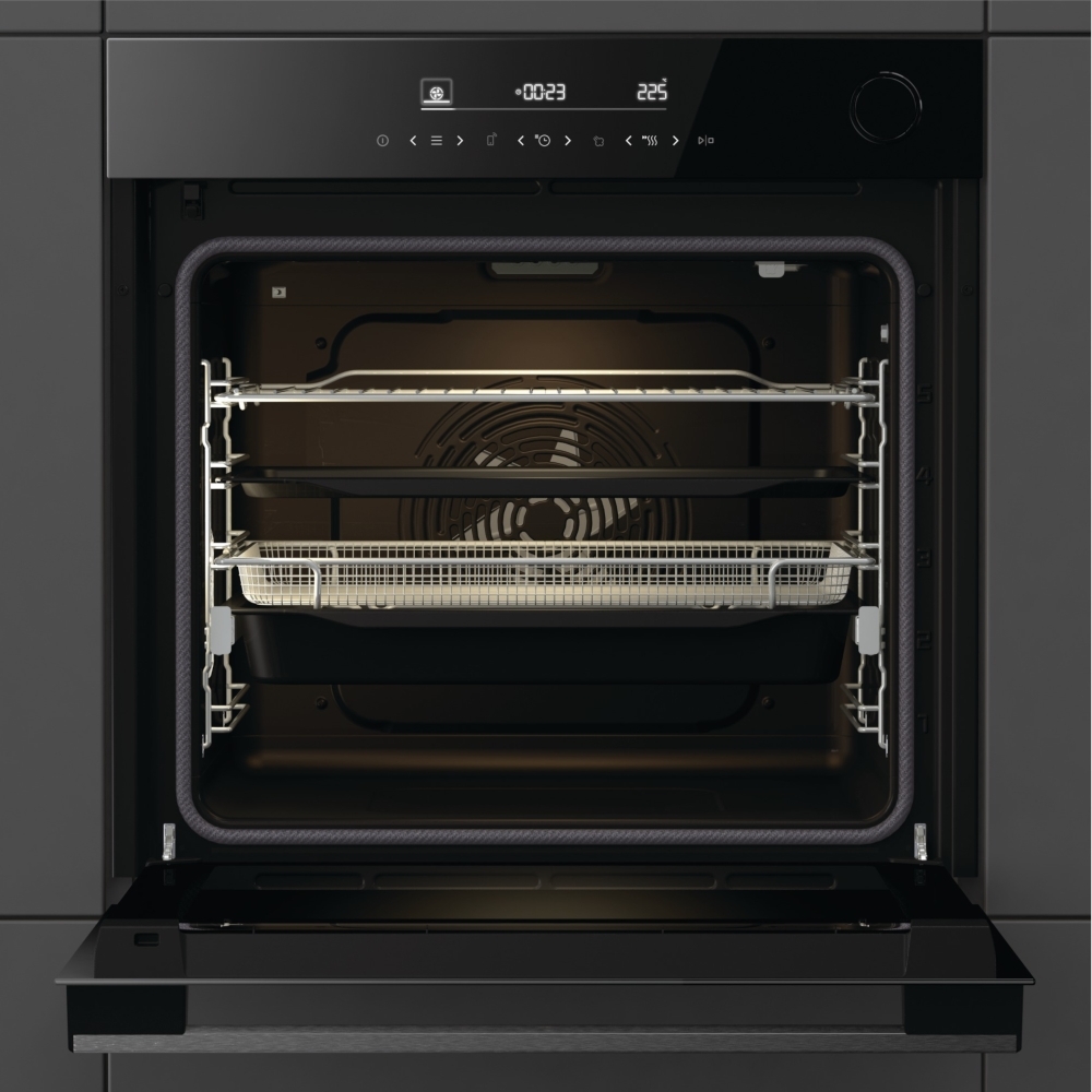 Hisense BSA66346PDBGUK Hi6 BlackLine Built-In Electric Single Oven with Pyrolytic Cleaning, A+ Rated