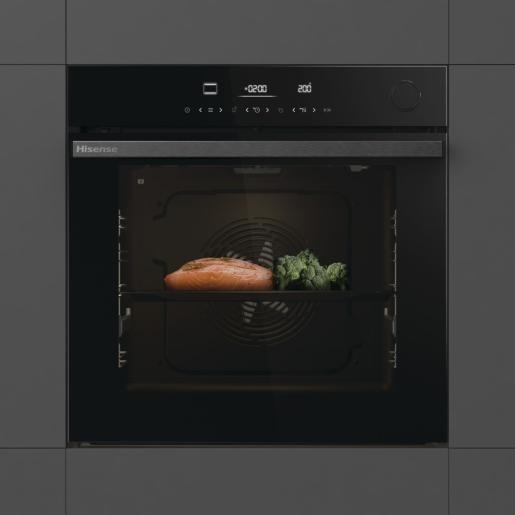 Hisense BSA66346PDBGUK Hi6 BlackLine Built-In Electric Single Oven with Pyrolytic Cleaning, A+ Rated