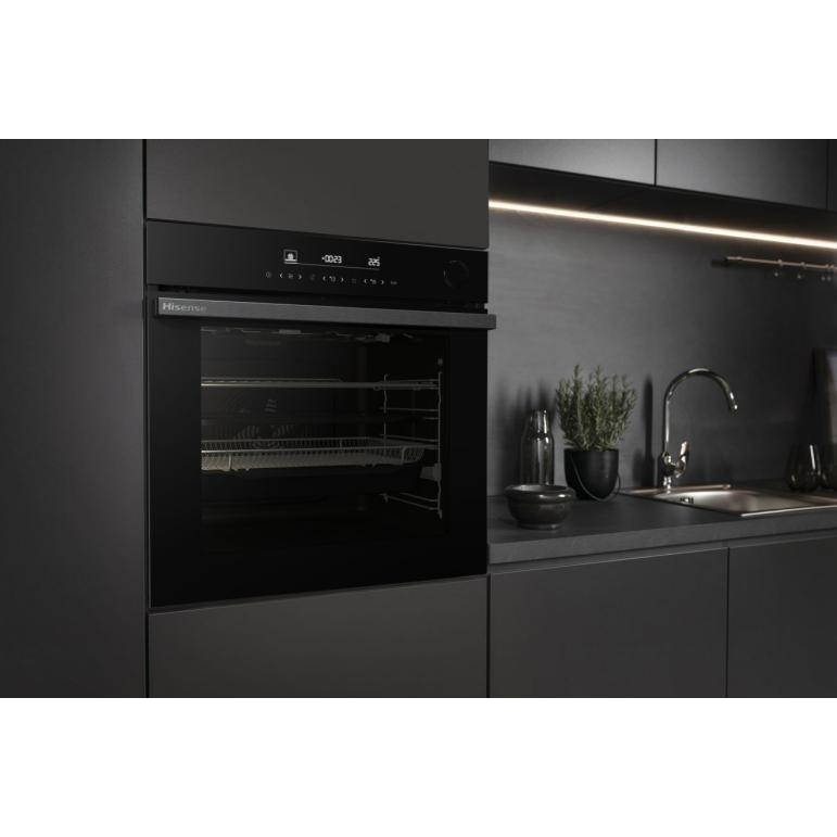 Hisense BSA66346PDBGUK Hi6 BlackLine Built-In Electric Single Oven with Pyrolytic Cleaning, A+ Rated