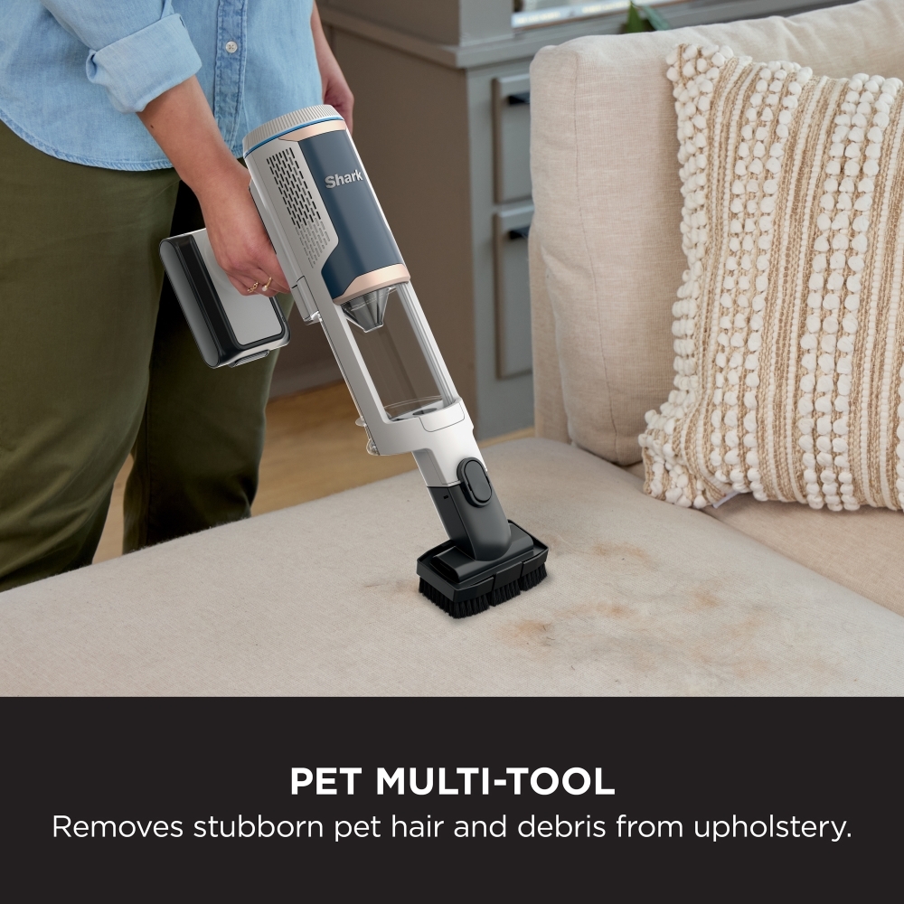 Shark BU3521UK Cordless Stick Vacuum with Auto Empty System, White