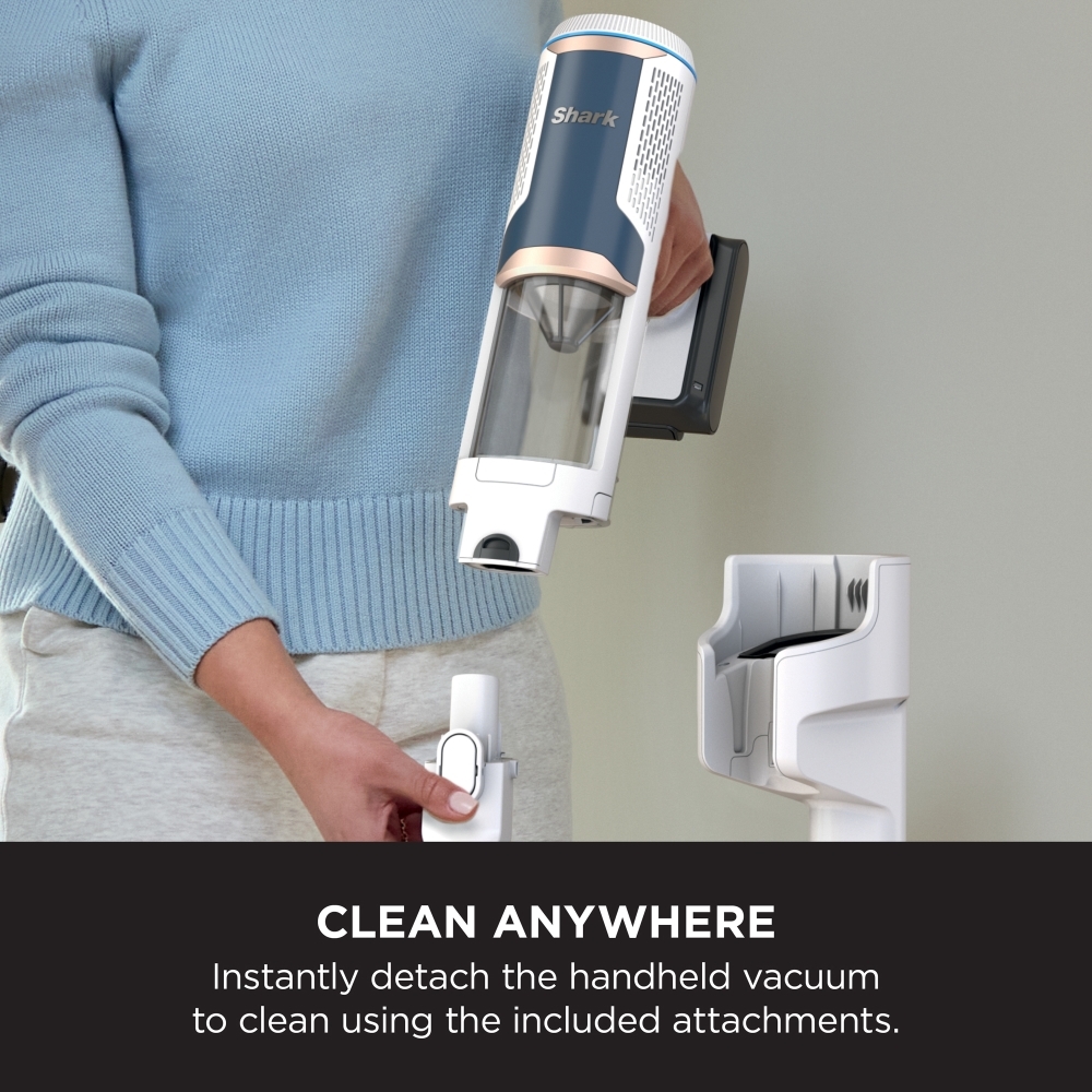 Shark BU3521UK Cordless Stick Vacuum with Auto Empty System, White