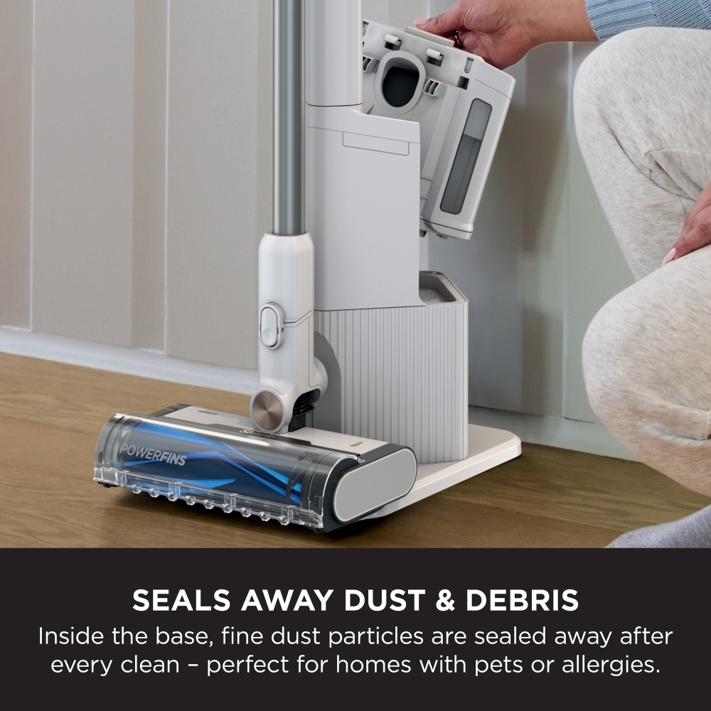Shark BU3521UK Cordless Stick Vacuum with Auto Empty System, White