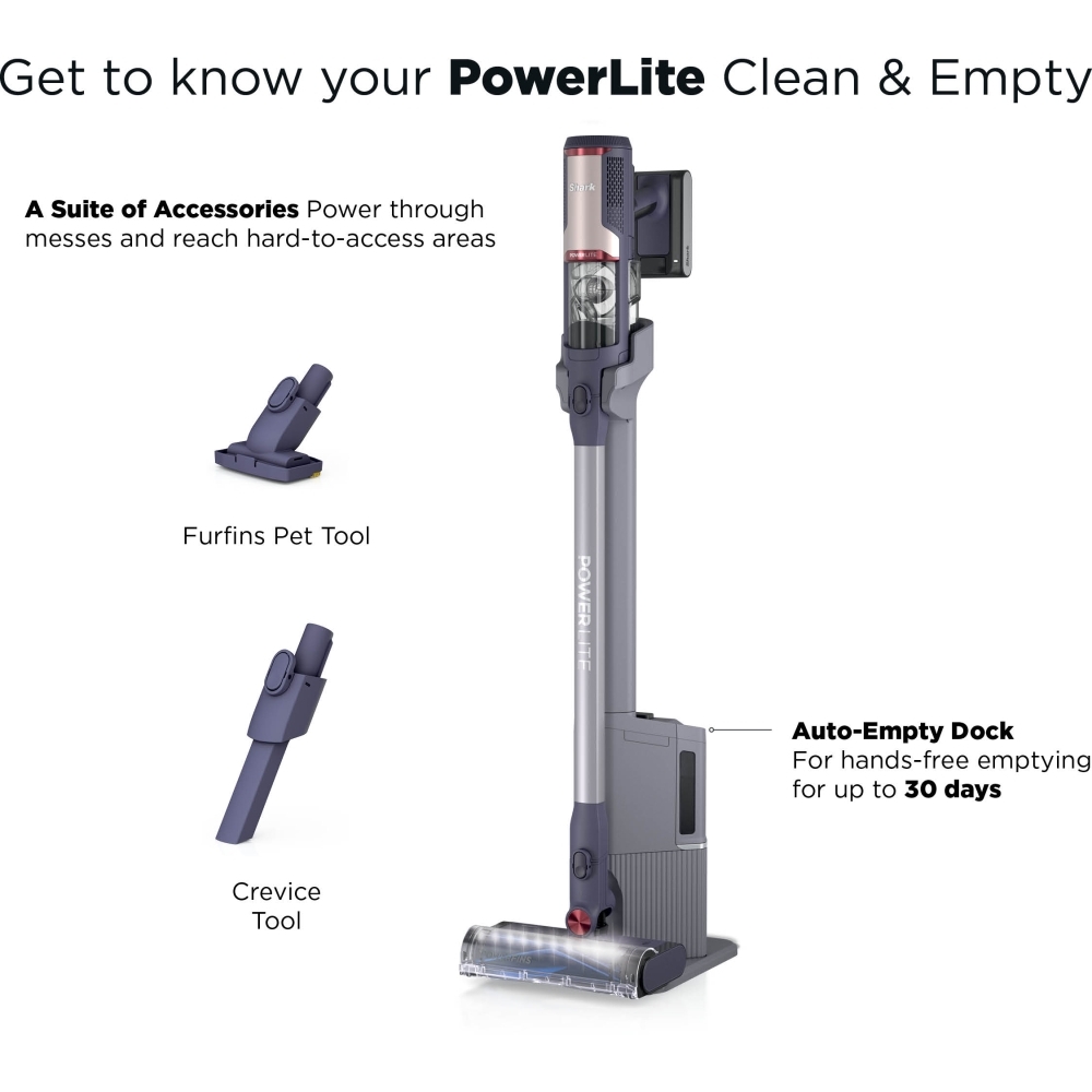 Shark BU3621UKT Cordless Vacuum Cleaner, Grey