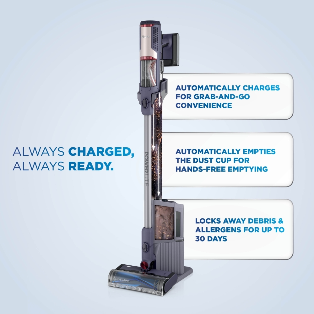 Shark BU3621UKT Cordless Vacuum Cleaner, Grey