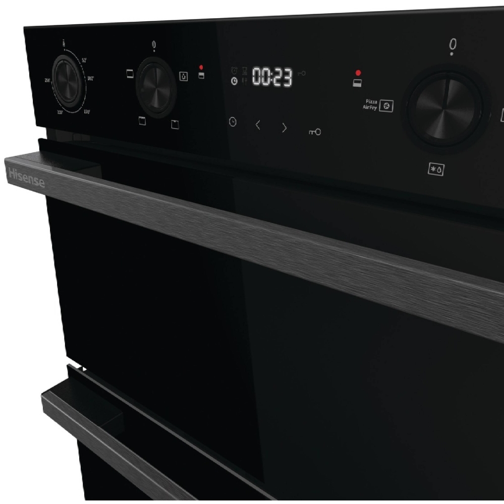 Hisense BUD714221ADBG Built-Under Electric Double Oven, Black, A Rated