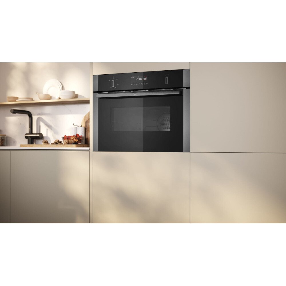 Neff C1AMG84G1B N50 Built-In Combination Microwave Oven, Graphite Grey