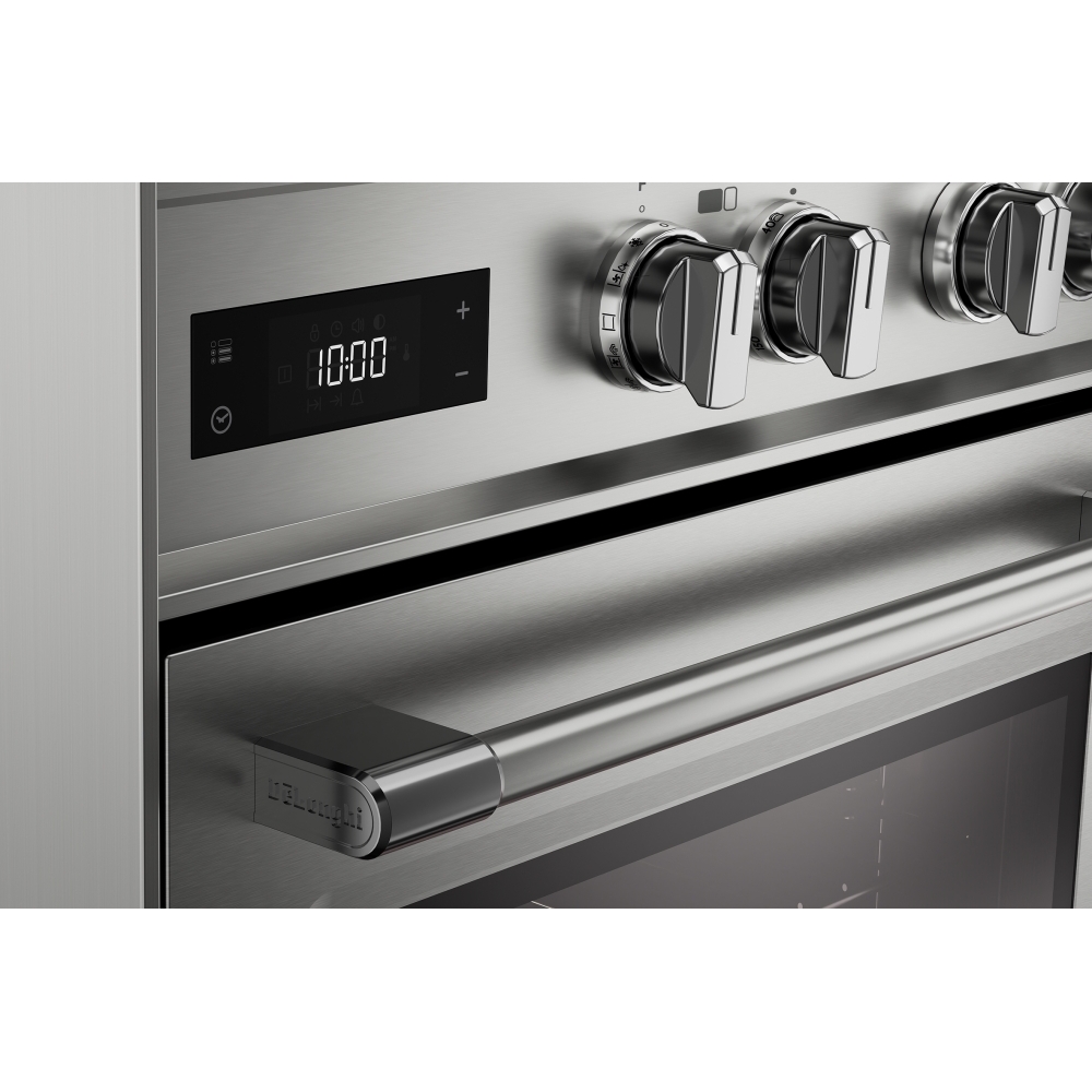 DeLonghi PRO 965T MXX 90cm Dual Fuel Range Cooker, Stainless Steel, A Rated