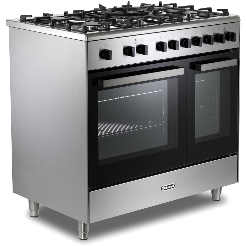 DeLonghi DTRM 905DF 90cm Dual Fuel Range Cooker, Stainless Steel, A Rated