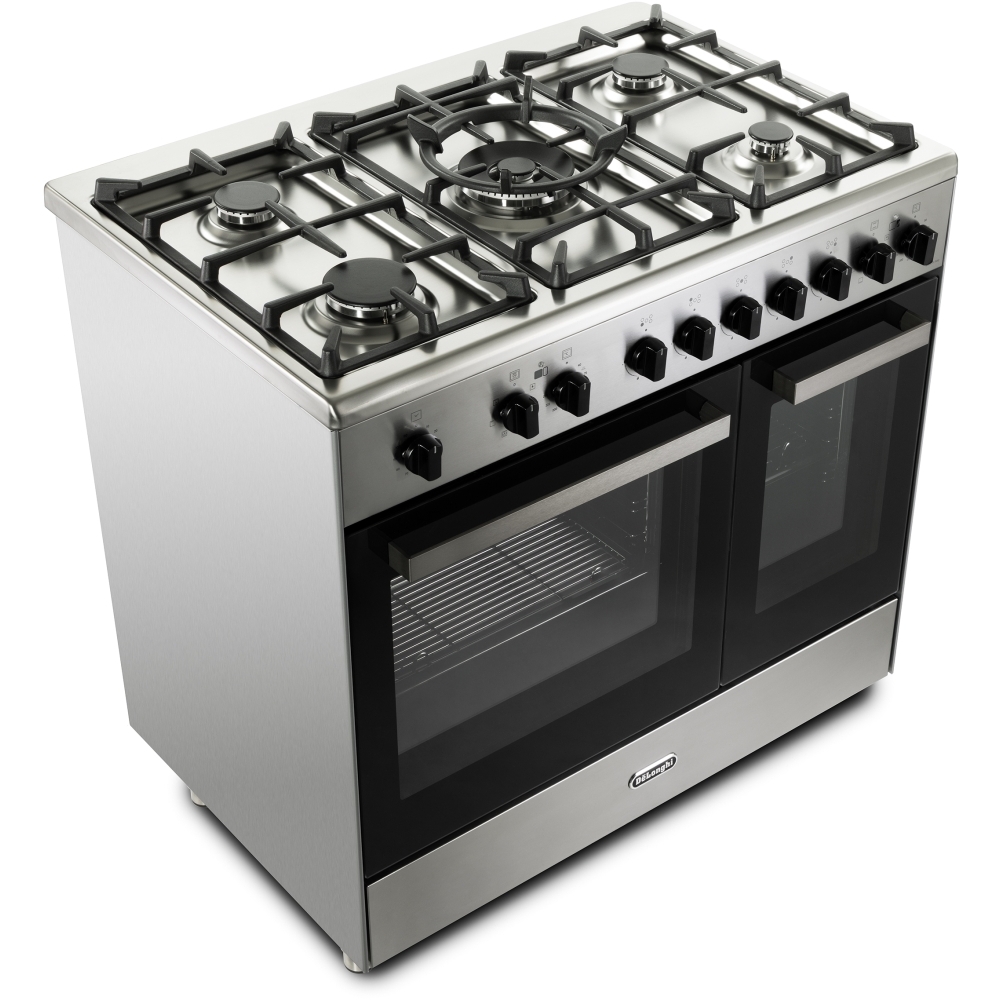 DeLonghi DTRM 905DF 90cm Dual Fuel Range Cooker, Stainless Steel, A Rated