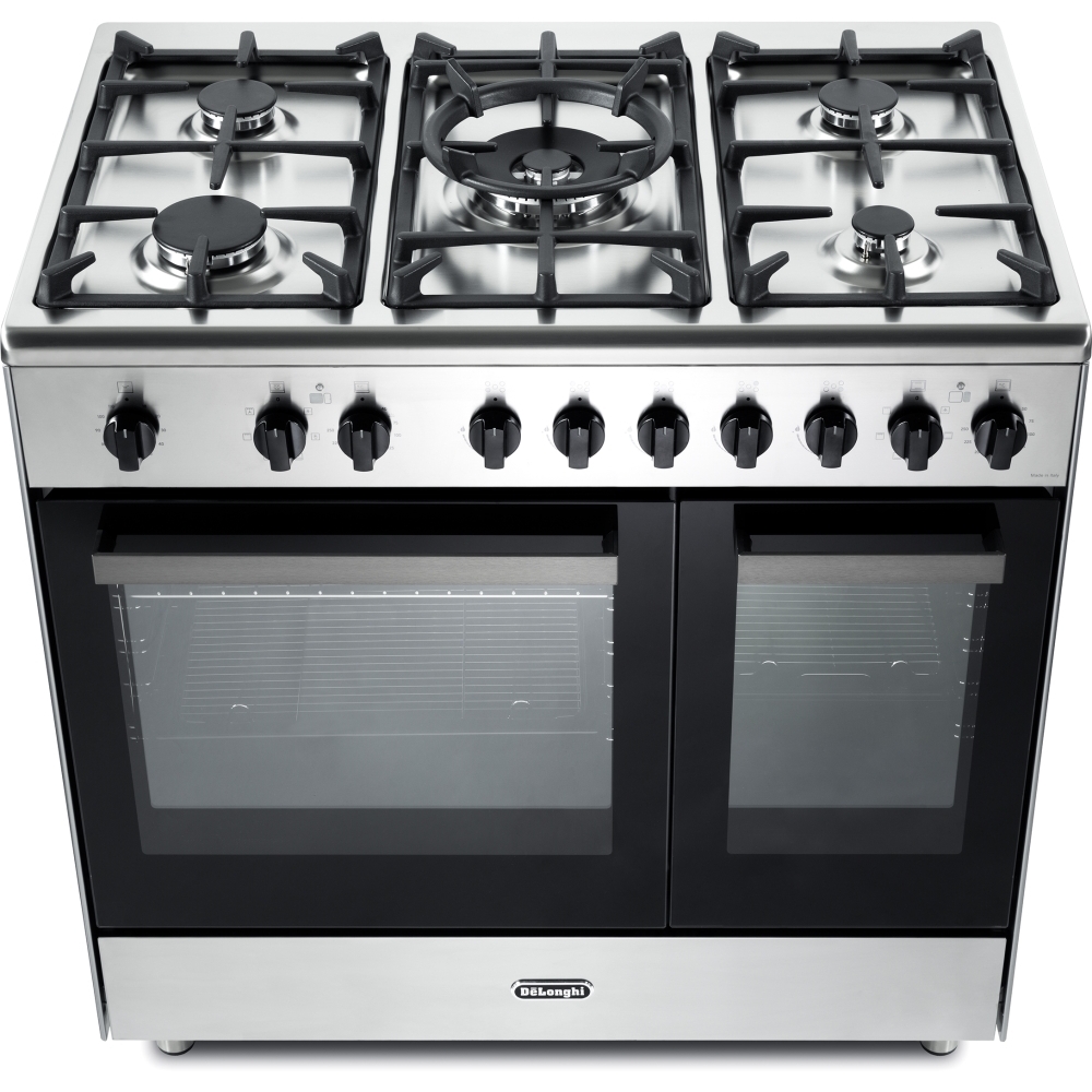 DeLonghi DTRM 905DF 90cm Dual Fuel Range Cooker, Stainless Steel, A Rated