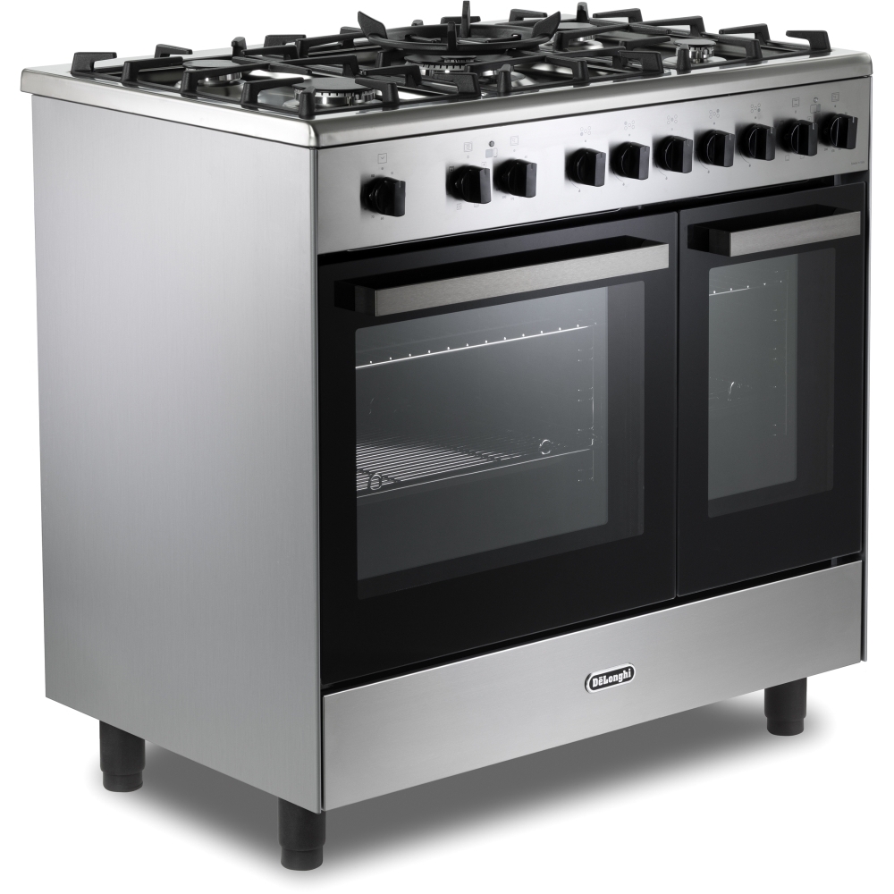 DeLonghi DTRM 905G 90cm Gas Range Cooker, Stainless Steel, A Rated
