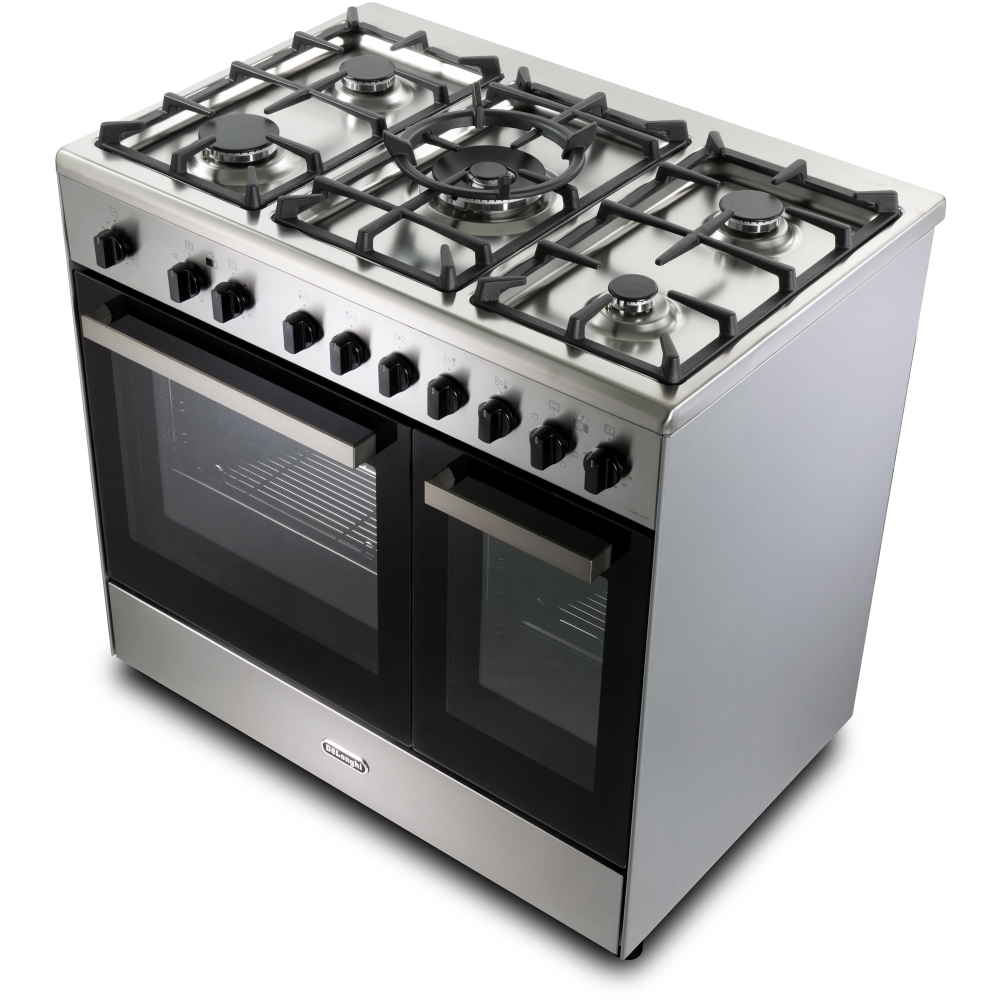 DeLonghi DTRM 905G 90cm Gas Range Cooker, Stainless Steel, A Rated