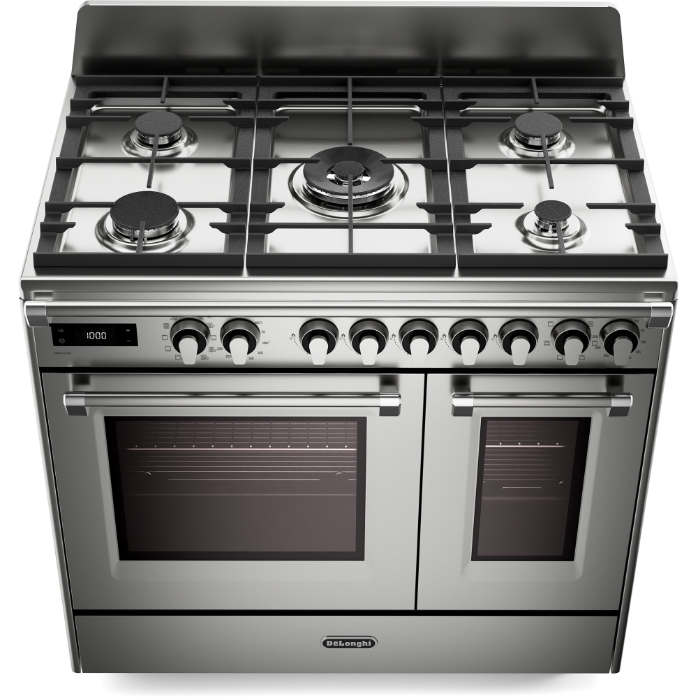 DeLonghi BS 965T MXX 90cm Dual Fuel Range Cooker, Stainless Steel, A Rated